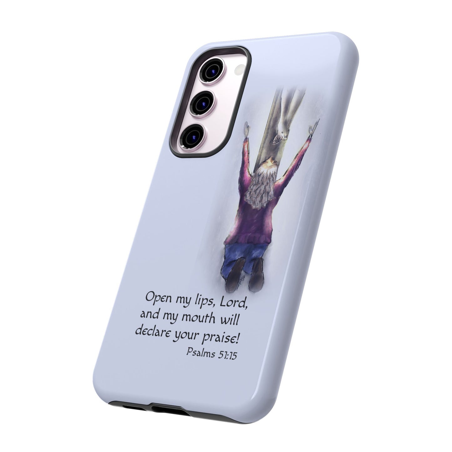 Only You, Jesus - Phone Case with Inspirational Design - Open My Lips, Lord, Christian Gift for Young Adults, Thoughtful Christian Decor, Scripture Phone Case