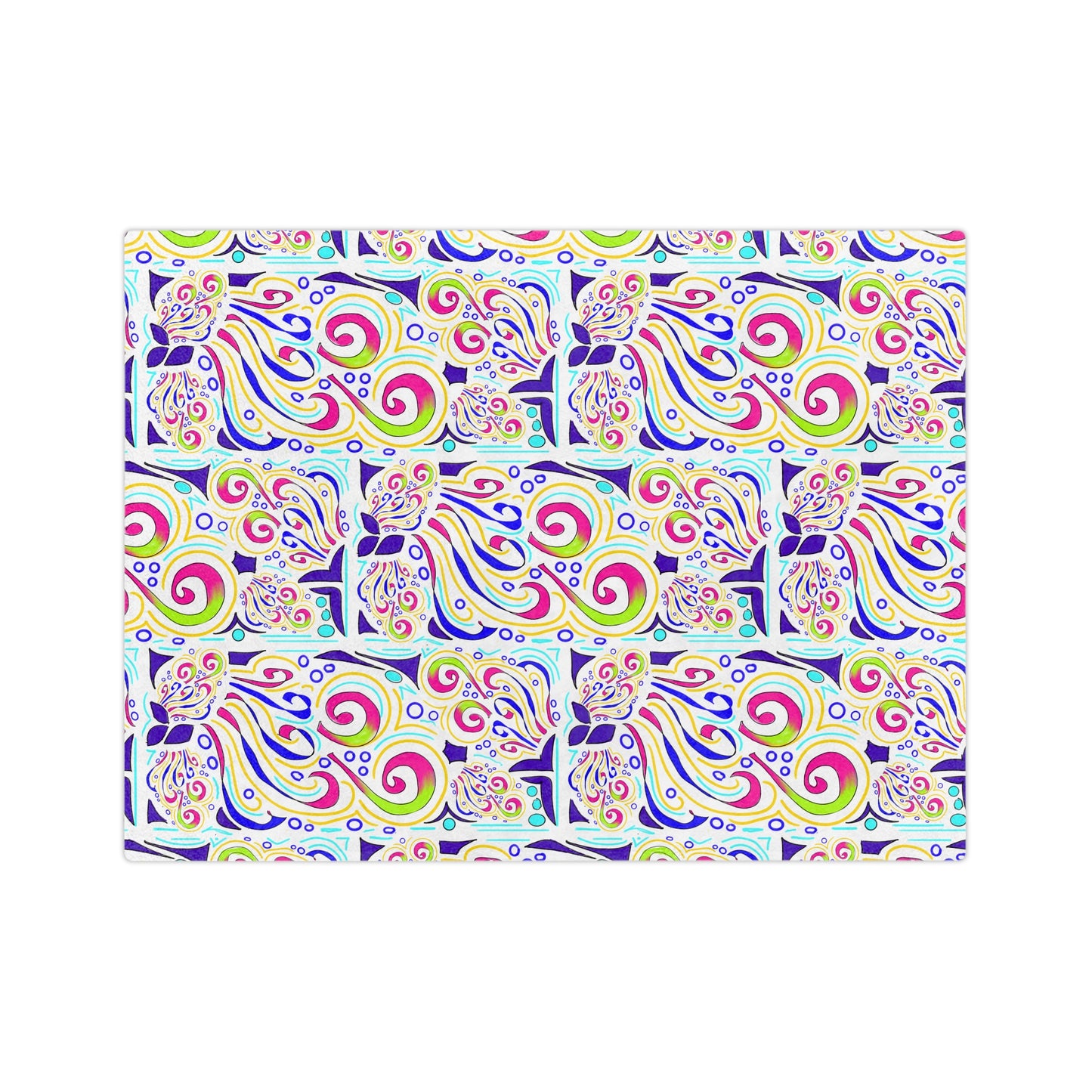 ColorCode Bold Floral Microfiber Blanket, Cozy Blanket, Bohemian Decor, Soft Throw, Gift for Her, Home Snuggle Blanket