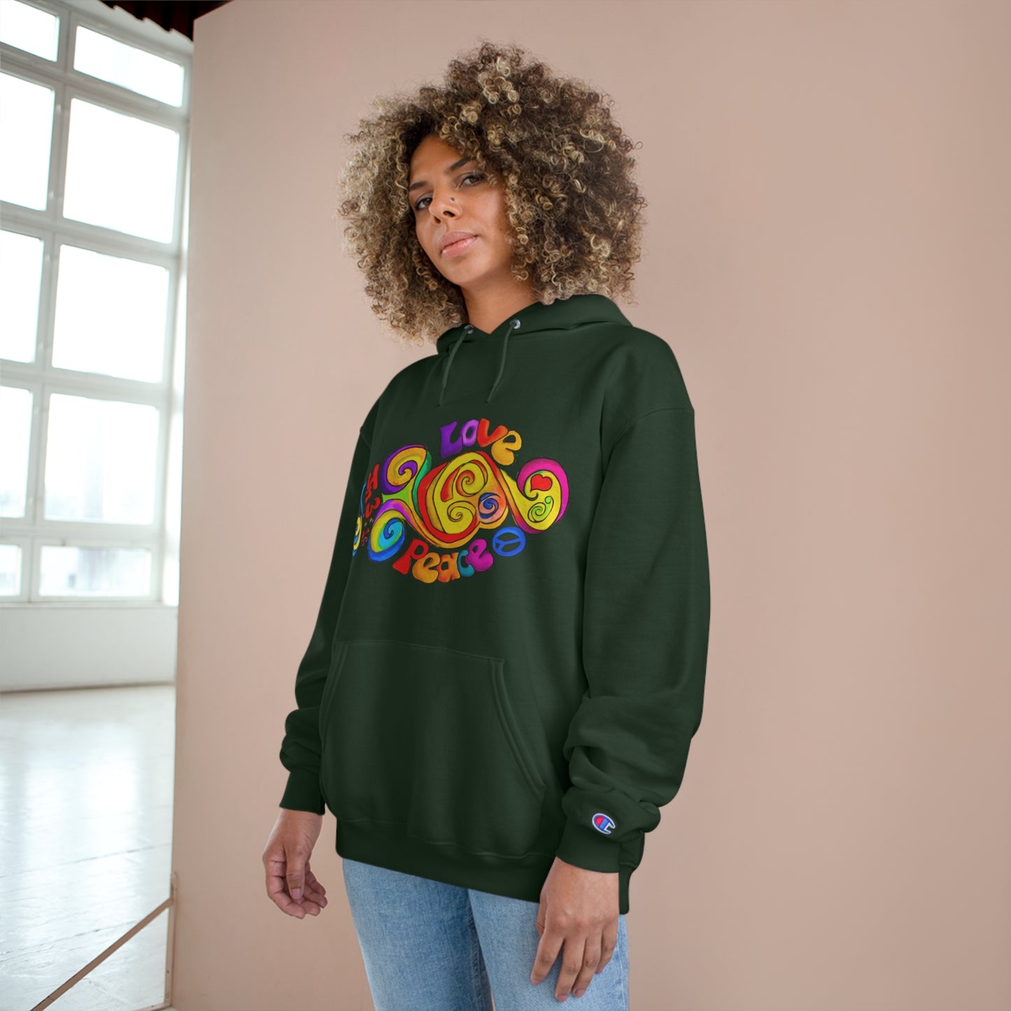 Groovy Love & Peace Champion Hoodie