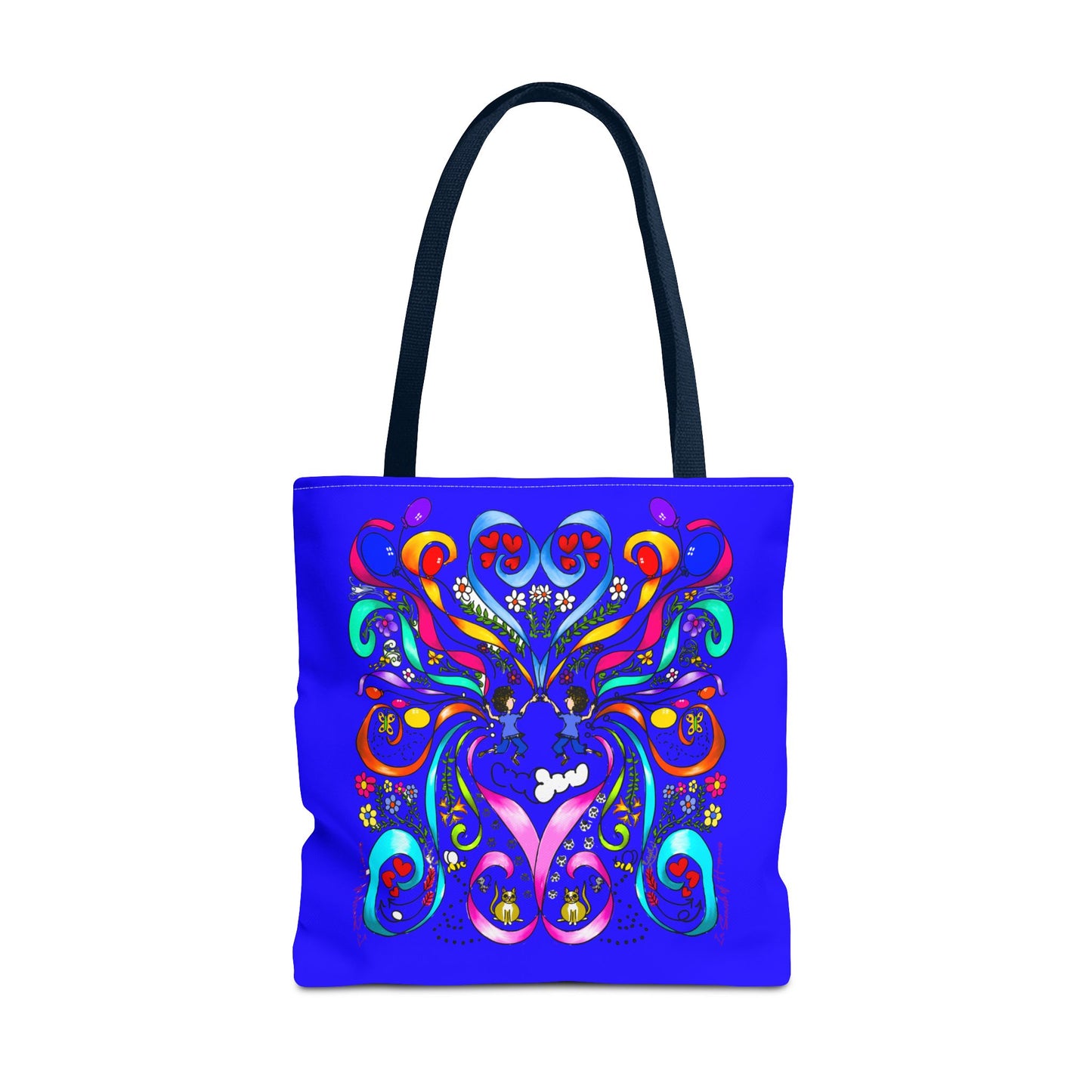 Vibrant Floral Tote Bag, Colorful Shopping Bag, Reusable Grocery Tote, Art Print Carry-All, Eco-Friendly Gift Bag