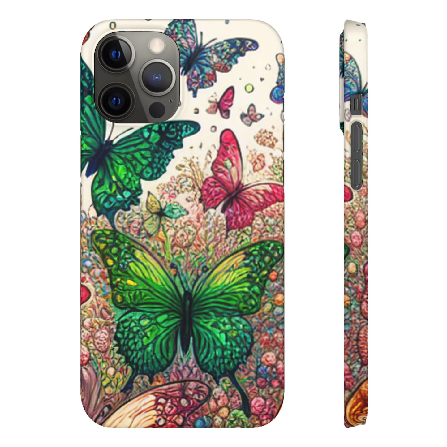 Colorful Butterfly Snap Cases, Over 50 types of Phone Covers, Floral Design, Spring Decor, Eco-Friendly Gift