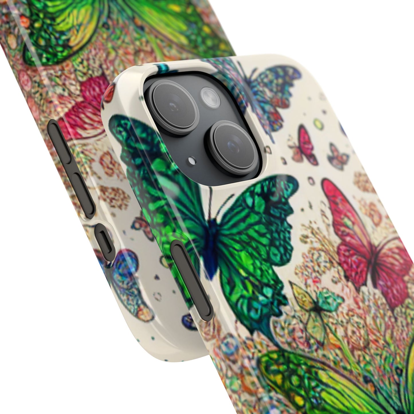 Colorful Butterfly Snap Cases, Over 50 types of Phone Covers, Floral Design, Spring Decor, Eco-Friendly Gift