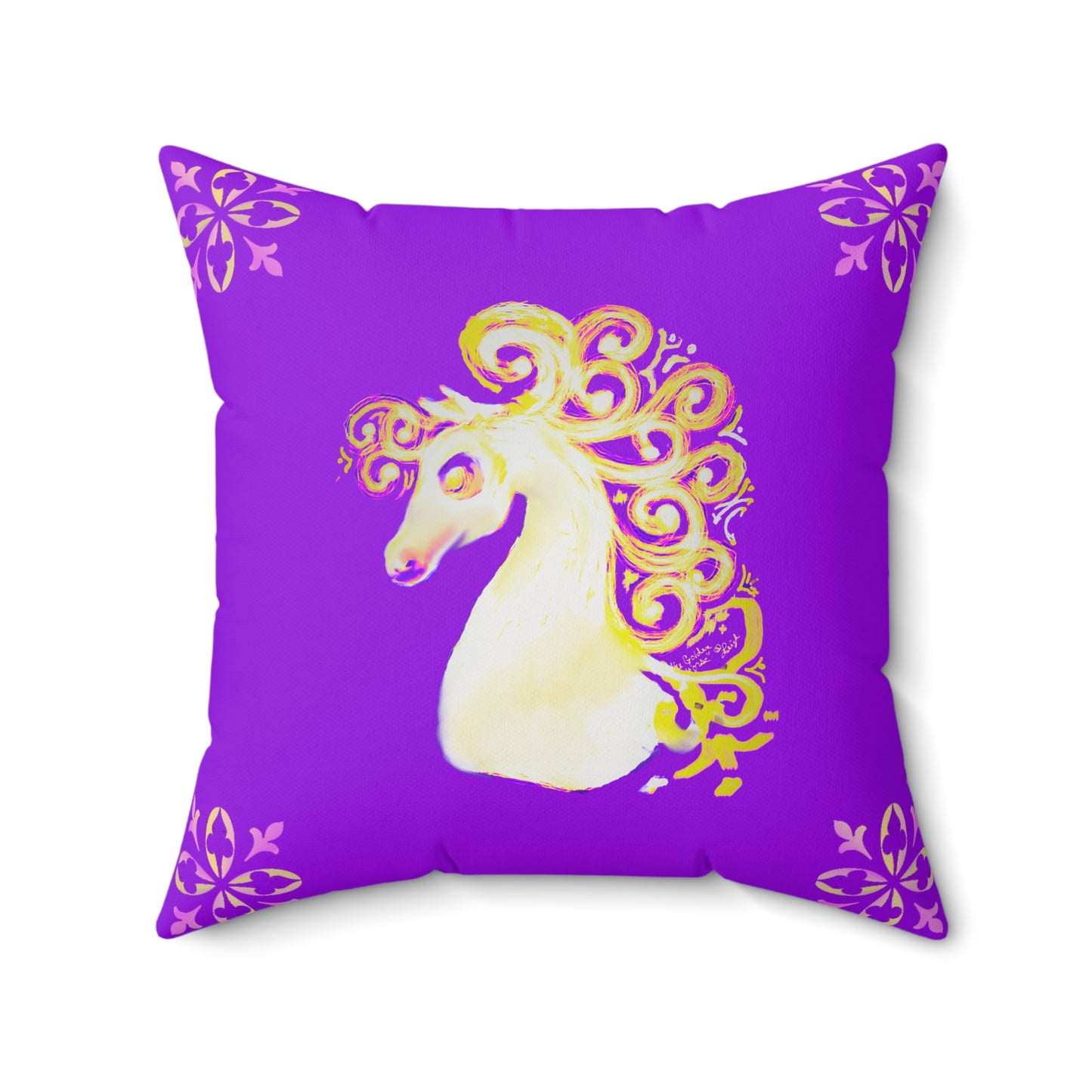 PILLOW - Storytime - Fancy Horse - Rode into the Mountains Square Pillow