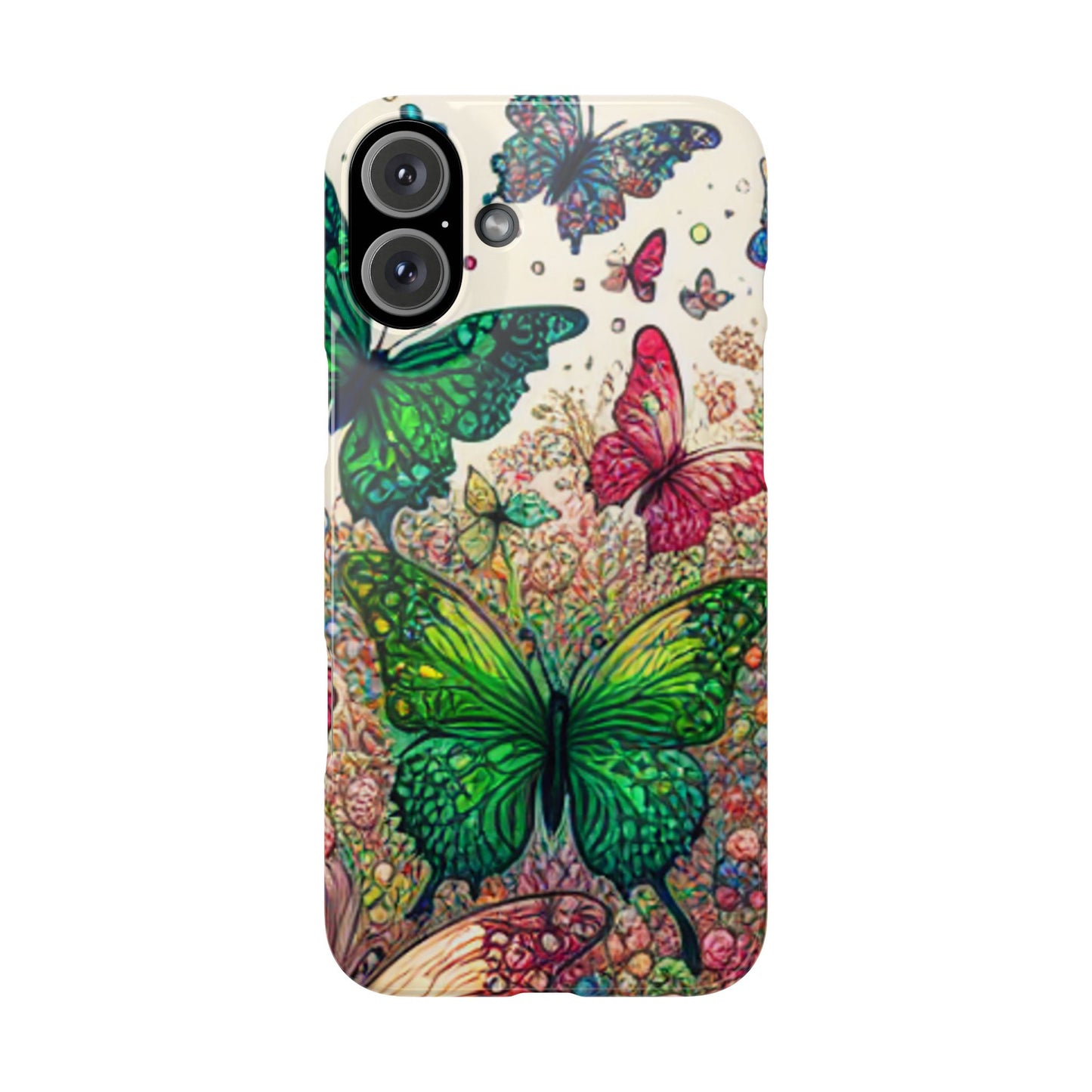 Colorful Butterfly Snap Cases, Over 50 types of Phone Covers, Floral Design, Spring Decor, Eco-Friendly Gift
