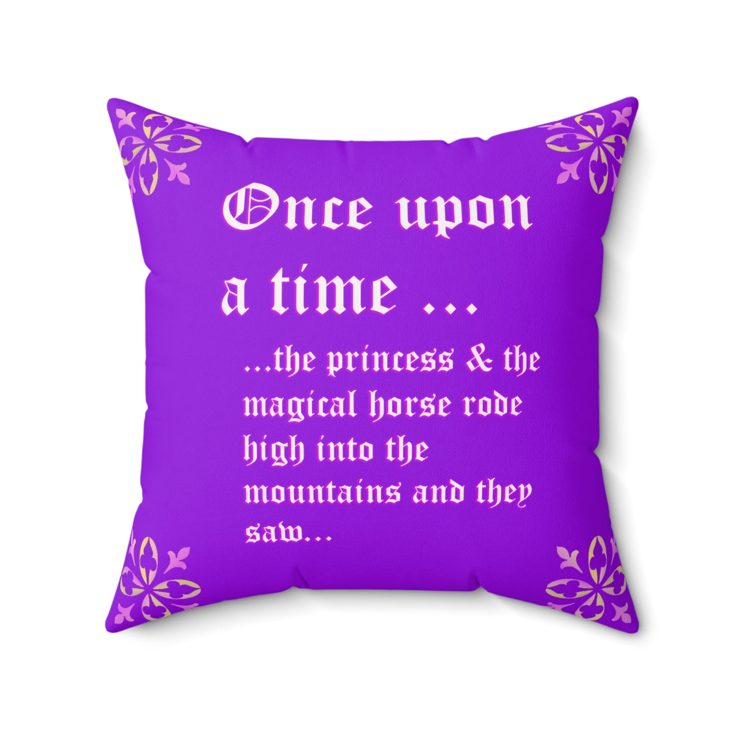 PILLOW - Storytime - Fancy Horse - Rode into the Mountains Square Pillow