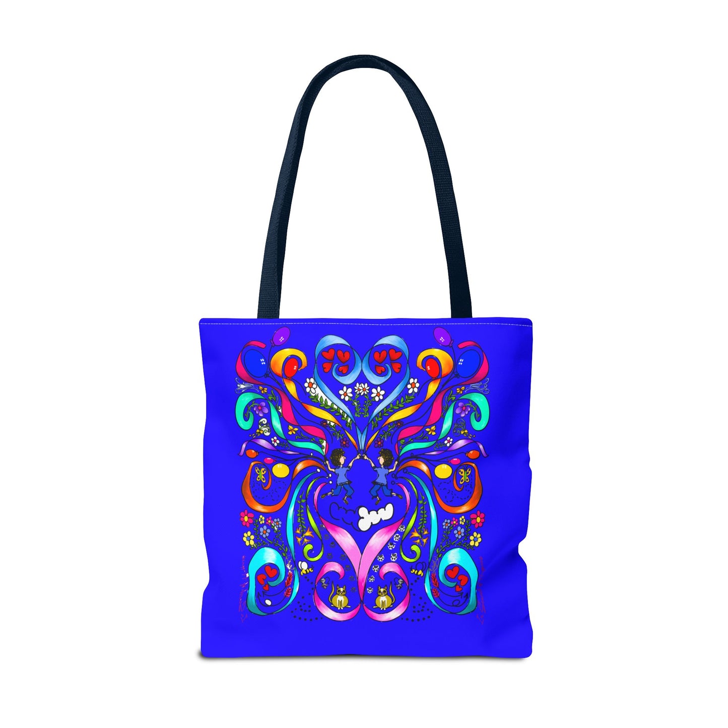 Vibrant Floral Tote Bag, Colorful Shopping Bag, Reusable Grocery Tote, Art Print Carry-All, Eco-Friendly Gift Bag