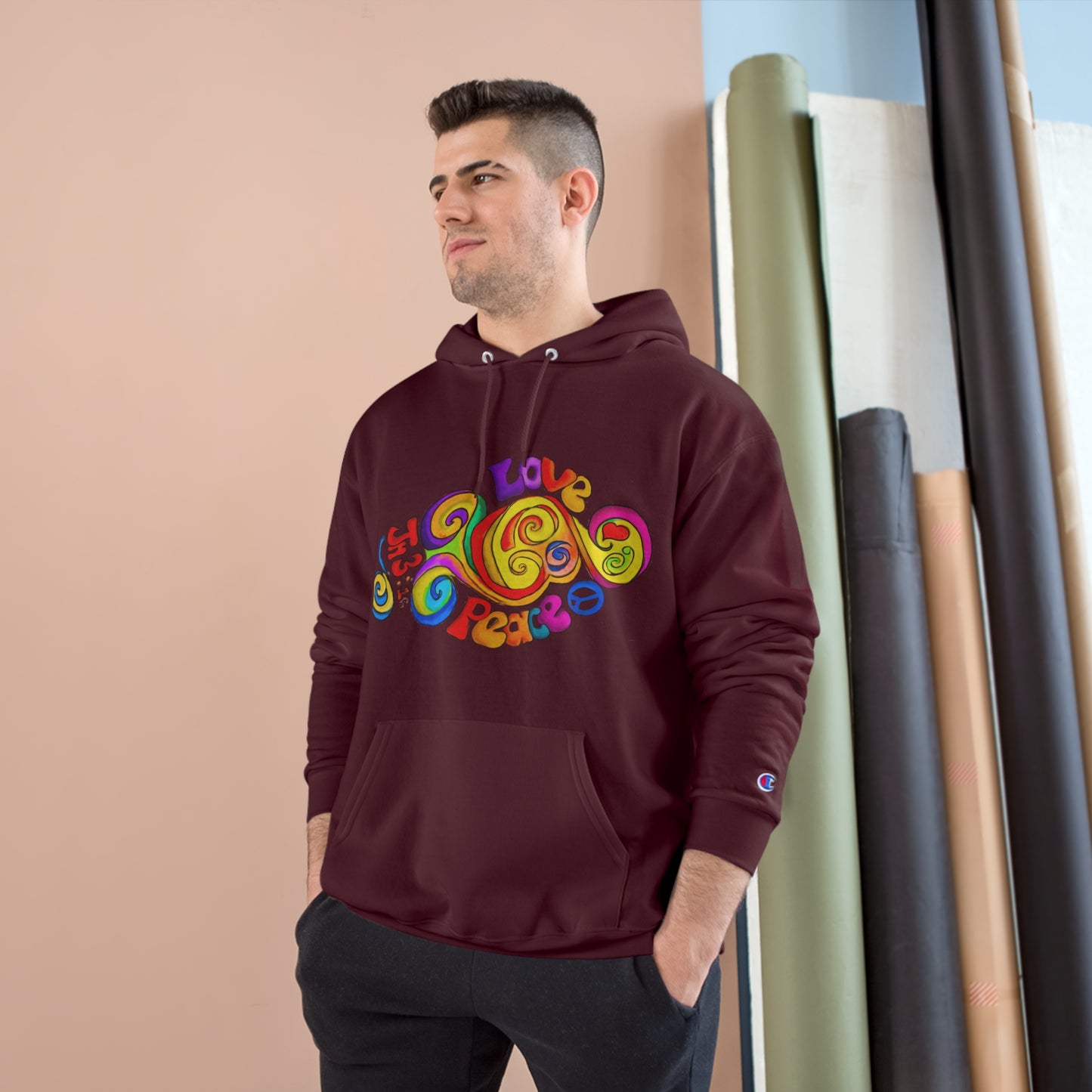 Groovy Love & Peace Champion Hoodie