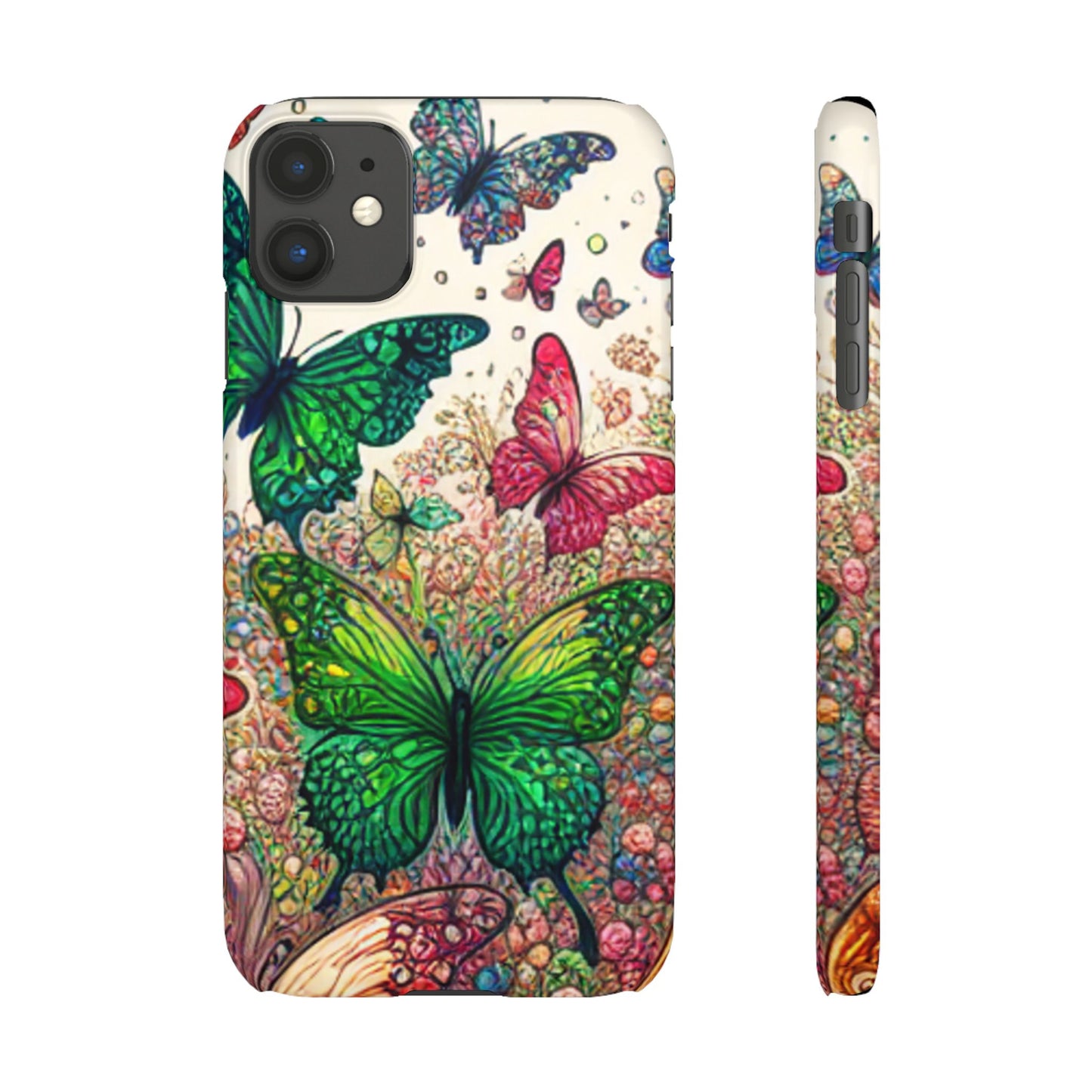 Colorful Butterfly Snap Cases, Over 50 types of Phone Covers, Floral Design, Spring Decor, Eco-Friendly Gift