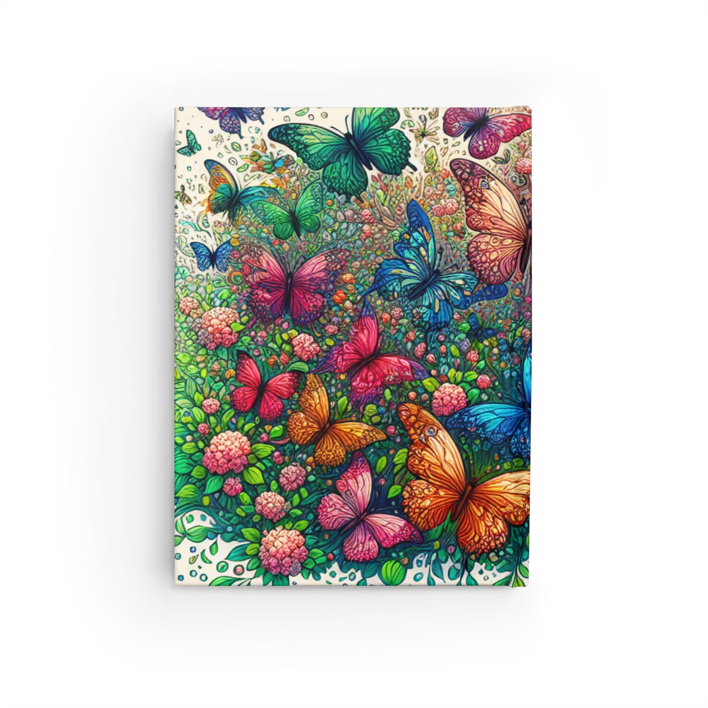 Colorful Butterfly Journal - Ruled Line, Colorful Notepad, Gift for Nature Lovers, Pastel Planner, Personal Diary, Butterfly Decor