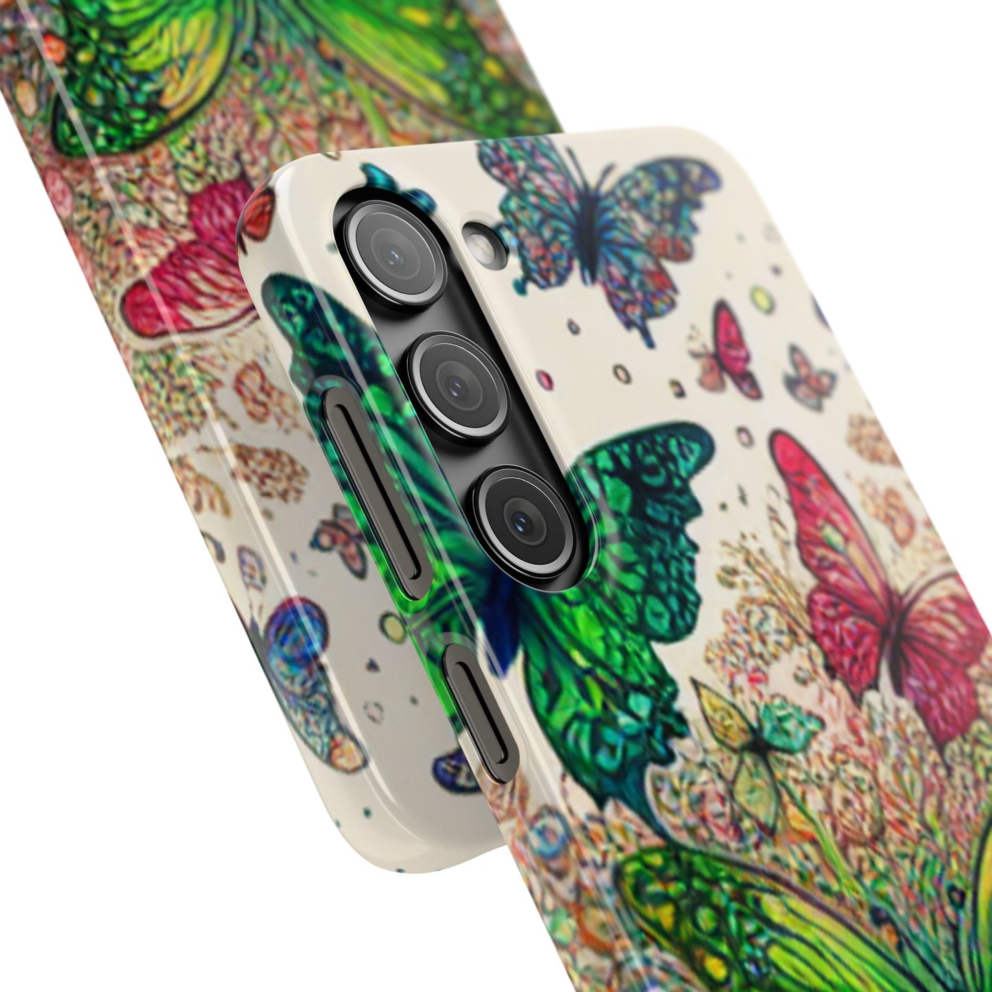 Colorful Butterfly Snap Cases, Over 50 types of Phone Covers, Floral Design, Spring Decor, Eco-Friendly Gift