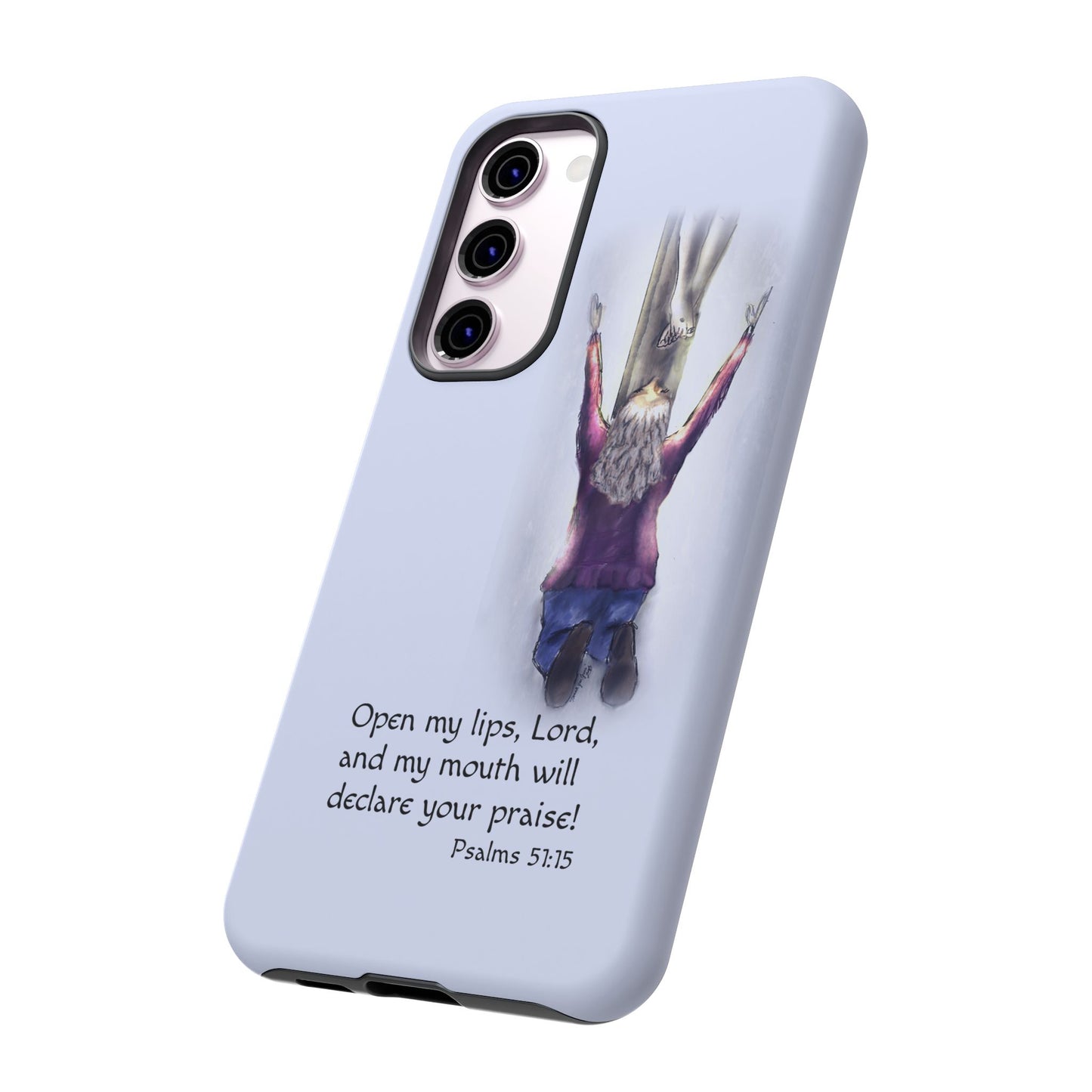 Only You, Jesus - Phone Case with Inspirational Design - Open My Lips, Lord, Christian Gift for Young Adults, Thoughtful Christian Decor, Scripture Phone Case