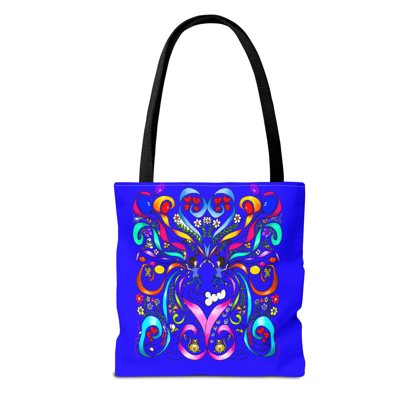 Vibrant Floral Tote Bag, Colorful Shopping Bag, Reusable Grocery Tote, Art Print Carry-All, Eco-Friendly Gift Bag