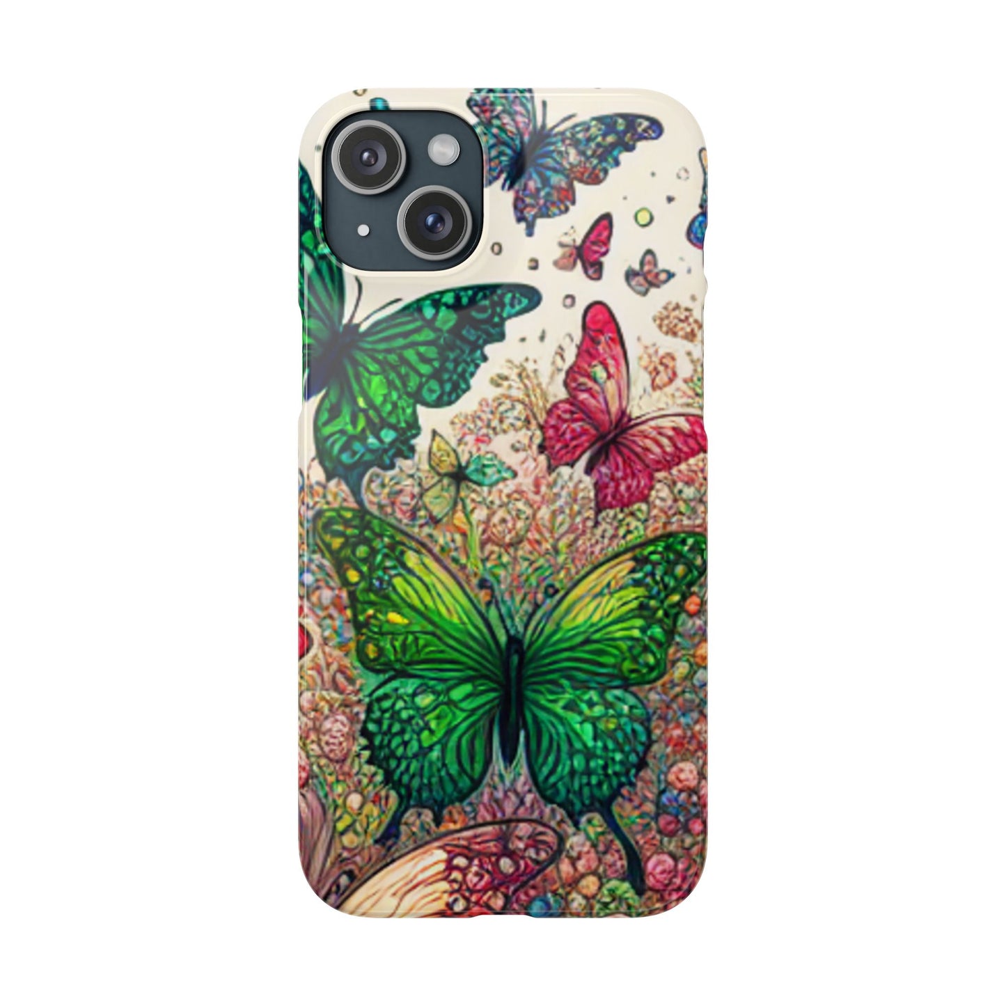 Colorful Butterfly Snap Cases, Over 50 types of Phone Covers, Floral Design, Spring Decor, Eco-Friendly Gift