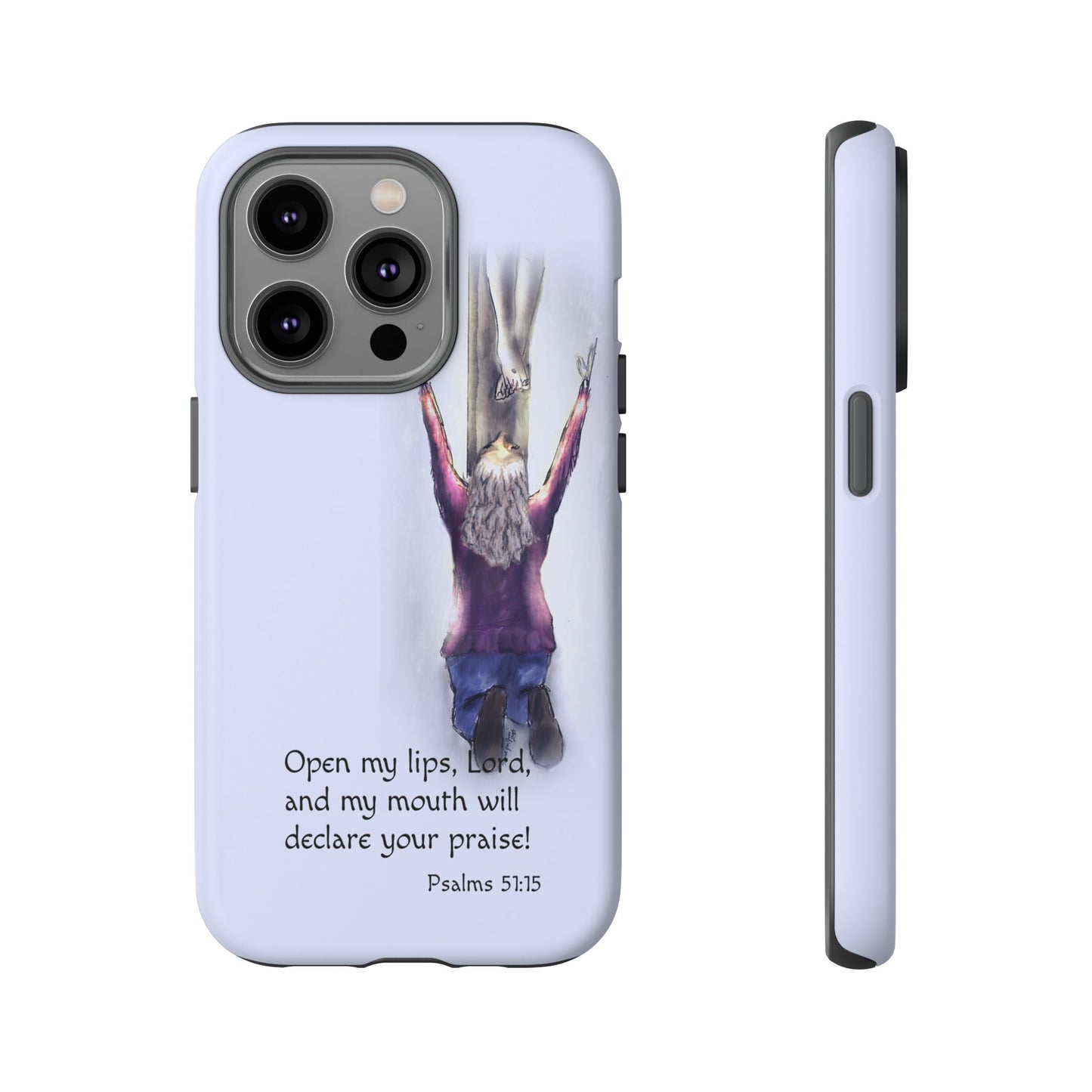 Only You, Jesus - Phone Case with Inspirational Design - Open My Lips, Lord, Christian Gift for Young Adults, Thoughtful Christian Decor, Scripture Phone Case