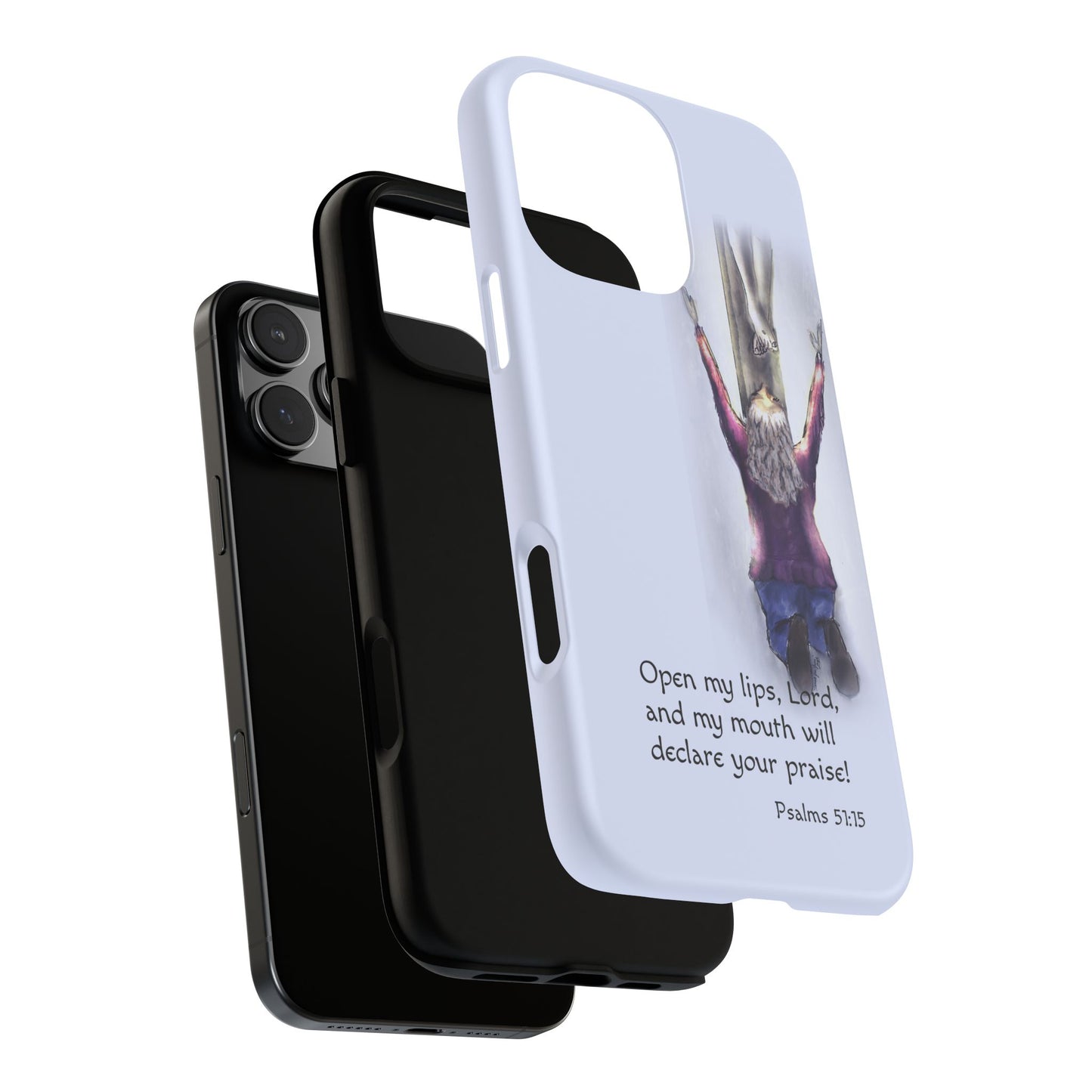Only You, Jesus - Phone Case with Inspirational Design - Open My Lips, Lord, Christian Gift for Young Adults, Thoughtful Christian Decor, Scripture Phone Case
