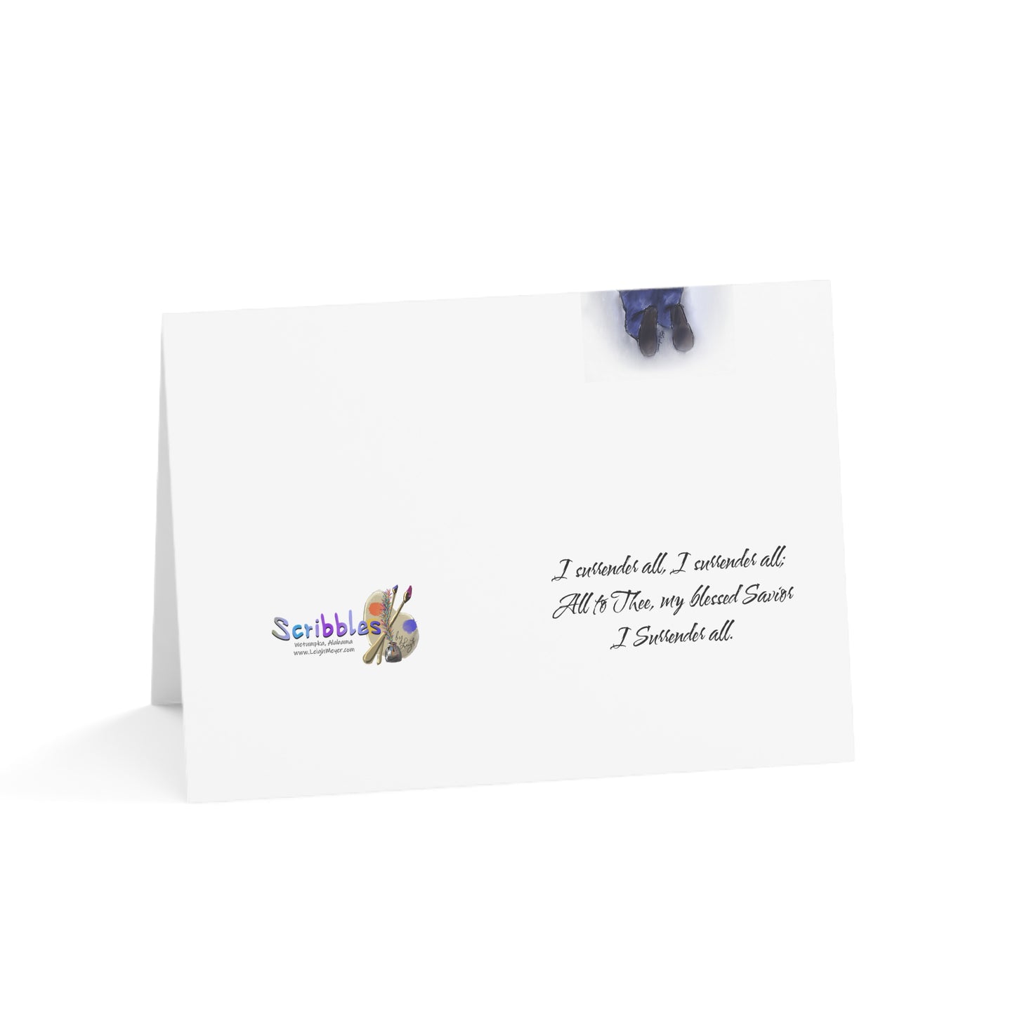 I Surrender - white - Spiritual Greeting Cards – Inspirational Cards for All Occasions, Encouragement, Love, Thank You, Sympathy, 1-50 Packs