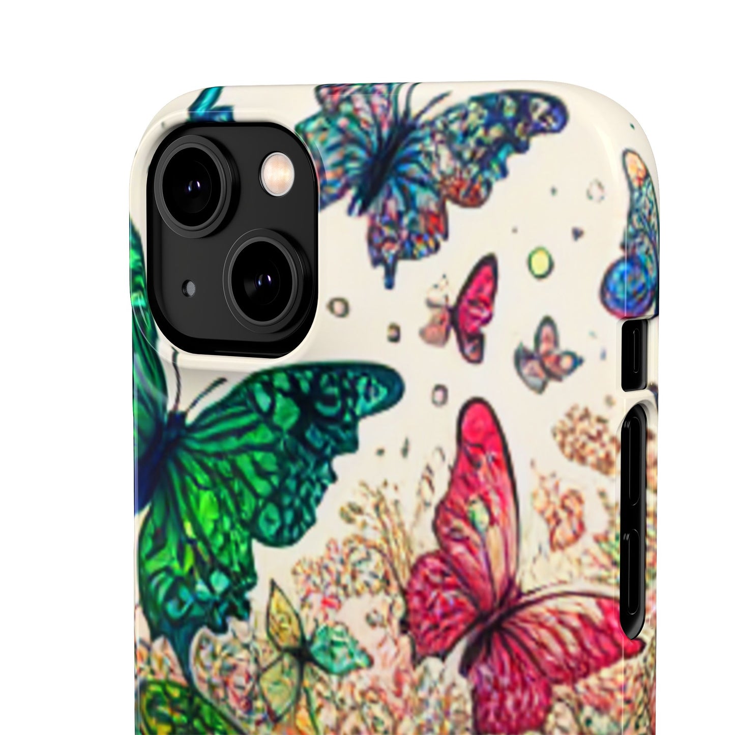 Colorful Butterfly Snap Cases, Over 50 types of Phone Covers, Floral Design, Spring Decor, Eco-Friendly Gift