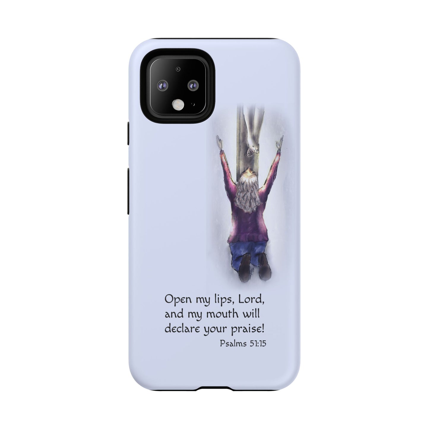 Only You, Jesus - Phone Case with Inspirational Design - Open My Lips, Lord, Christian Gift for Young Adults, Thoughtful Christian Decor, Scripture Phone Case