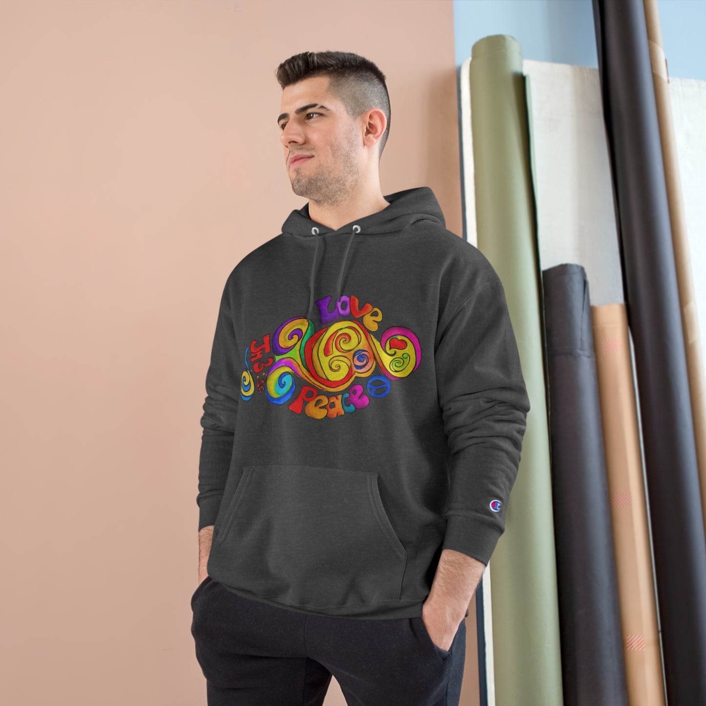 Groovy Love & Peace Champion Hoodie