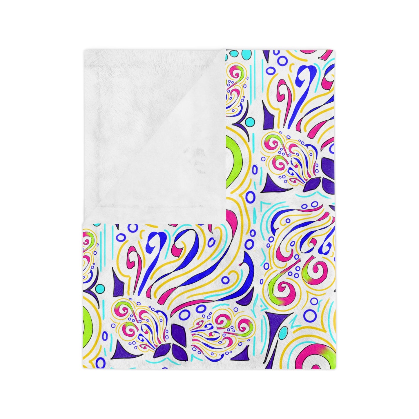 ColorCode Bold Floral Microfiber Blanket, Cozy Blanket, Bohemian Decor, Soft Throw, Gift for Her, Home Snuggle Blanket