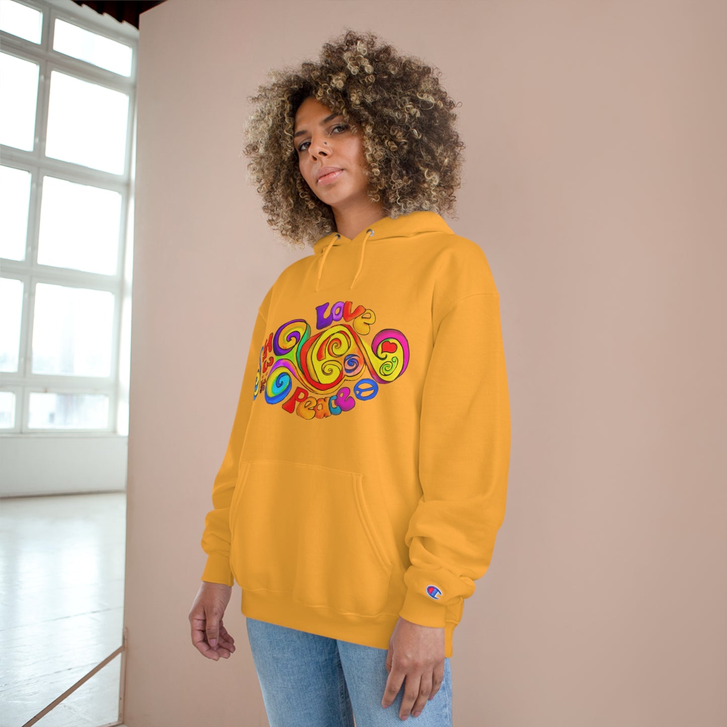 Groovy Love & Peace Champion Hoodie
