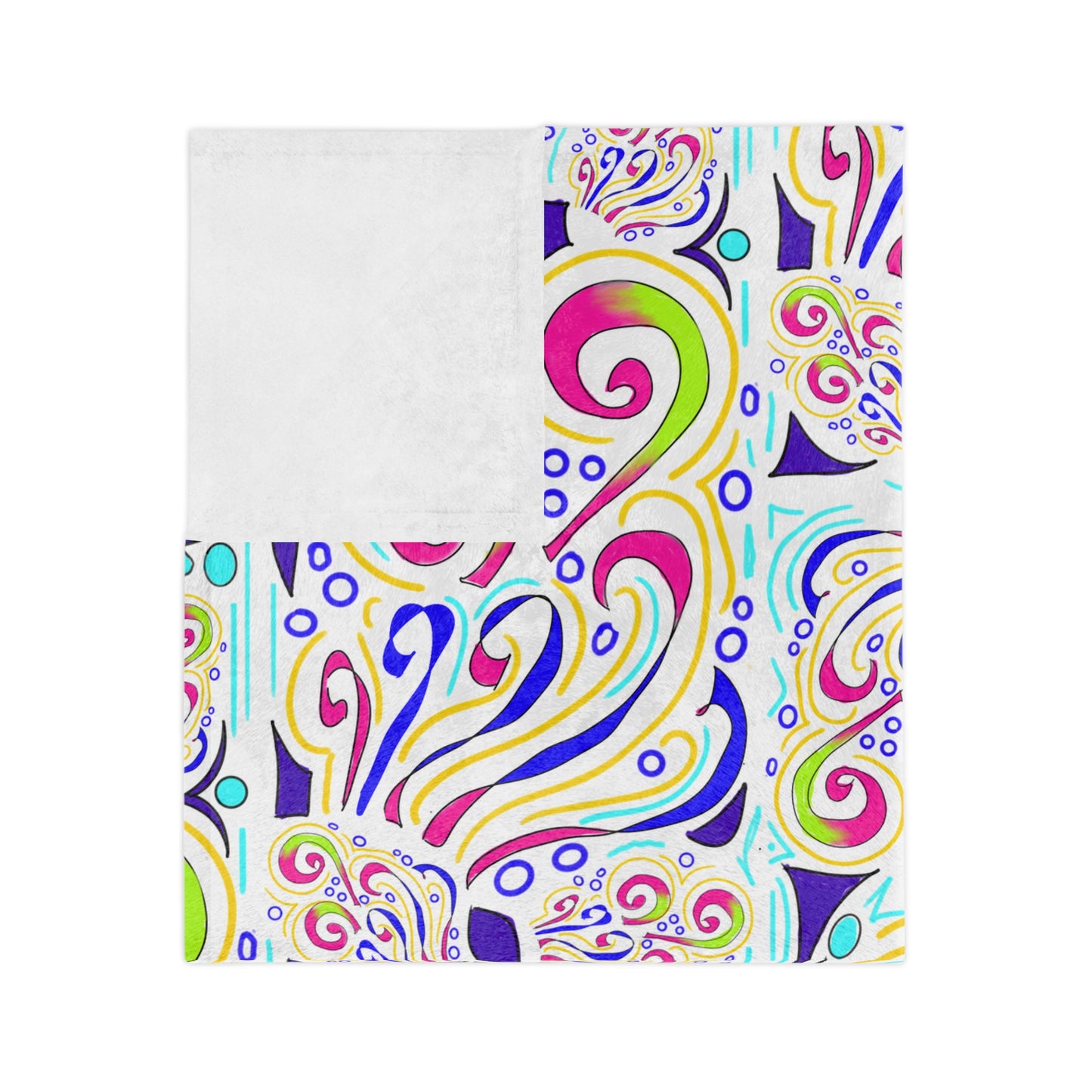 ColorCode Bold Floral Microfiber Blanket, Cozy Blanket, Bohemian Decor, Soft Throw, Gift for Her, Home Snuggle Blanket