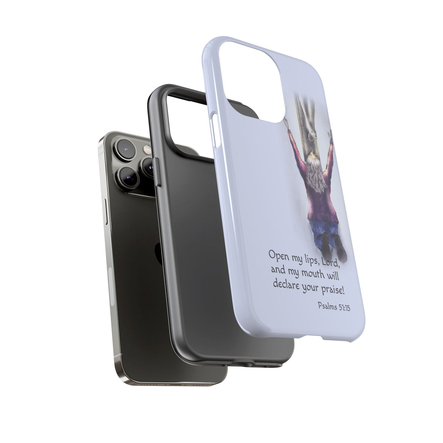 Only You, Jesus - Phone Case with Inspirational Design - Open My Lips, Lord, Christian Gift for Young Adults, Thoughtful Christian Decor, Scripture Phone Case