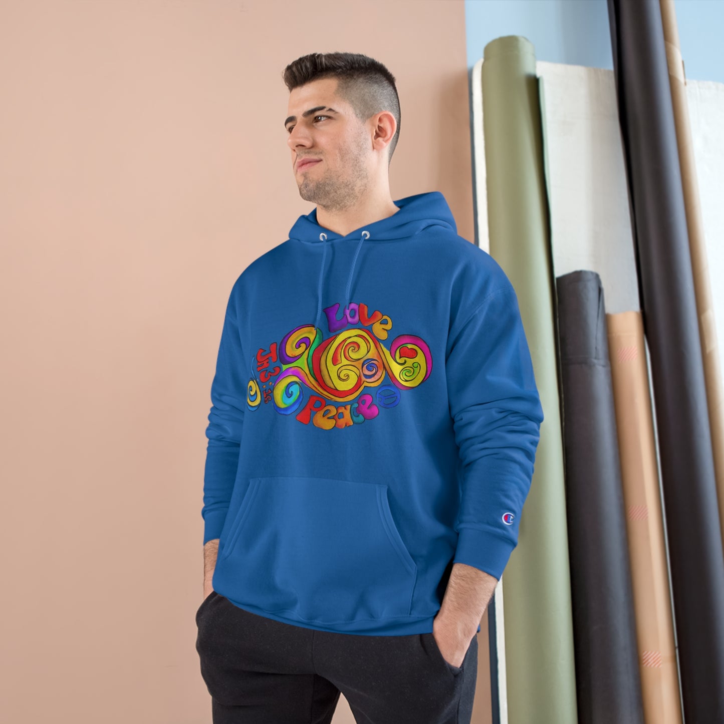 Groovy Love & Peace Champion Hoodie