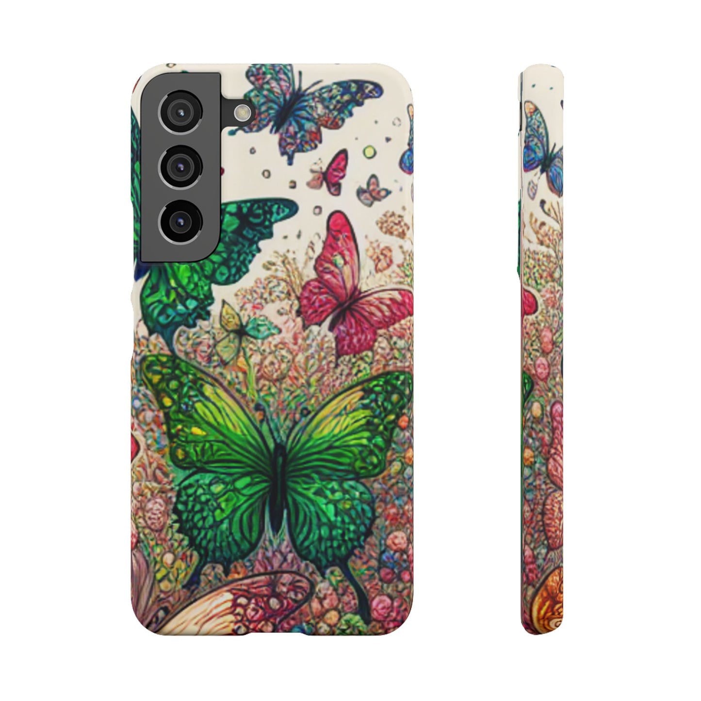 Colorful Butterfly Snap Cases, Over 50 types of Phone Covers, Floral Design, Spring Decor, Eco-Friendly Gift