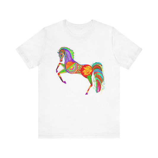 Colorful Horses  of the Promise Unisex Tee - Vibrant Equine Artwork for Horse Lovers