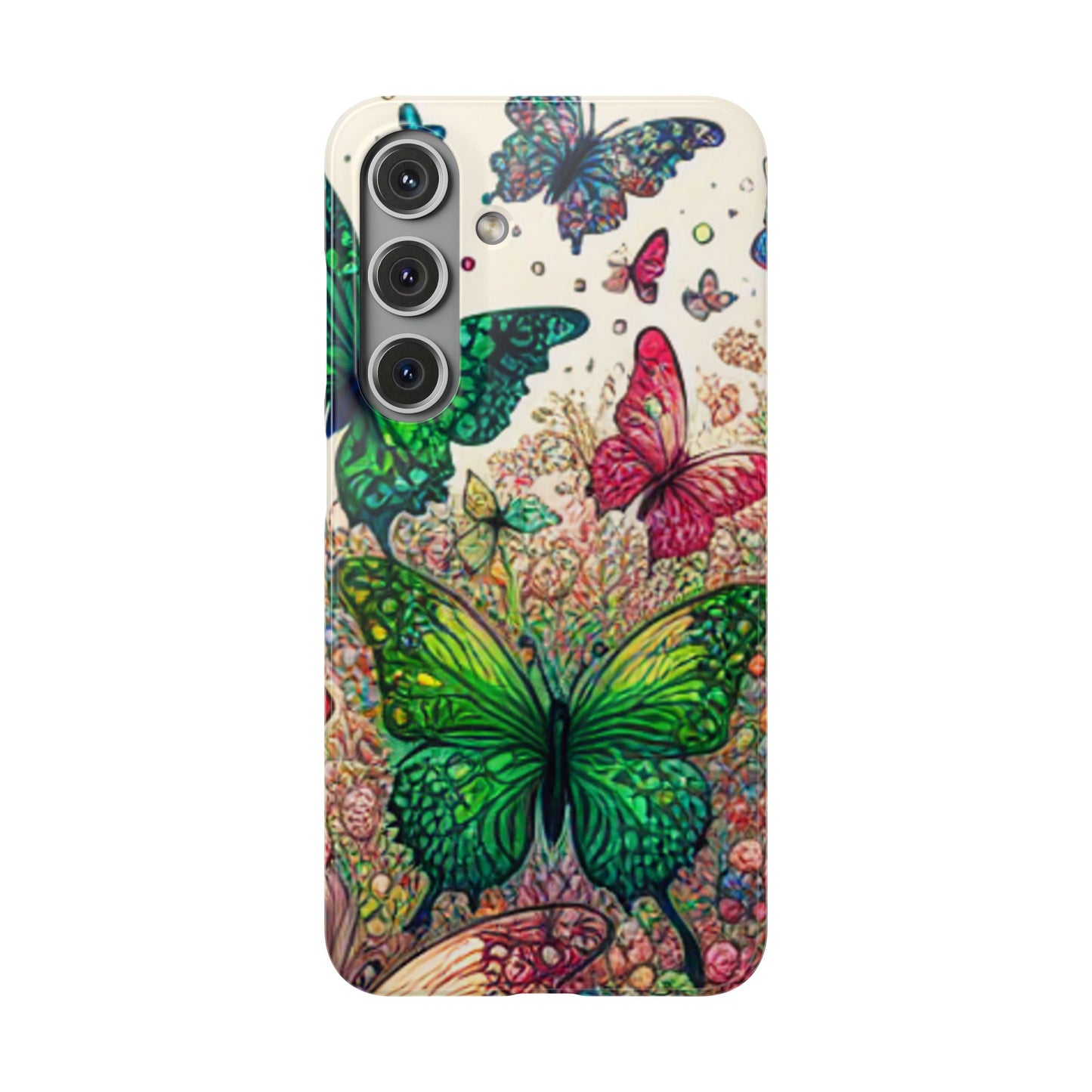 Colorful Butterfly Snap Cases, Over 50 types of Phone Covers, Floral Design, Spring Decor, Eco-Friendly Gift