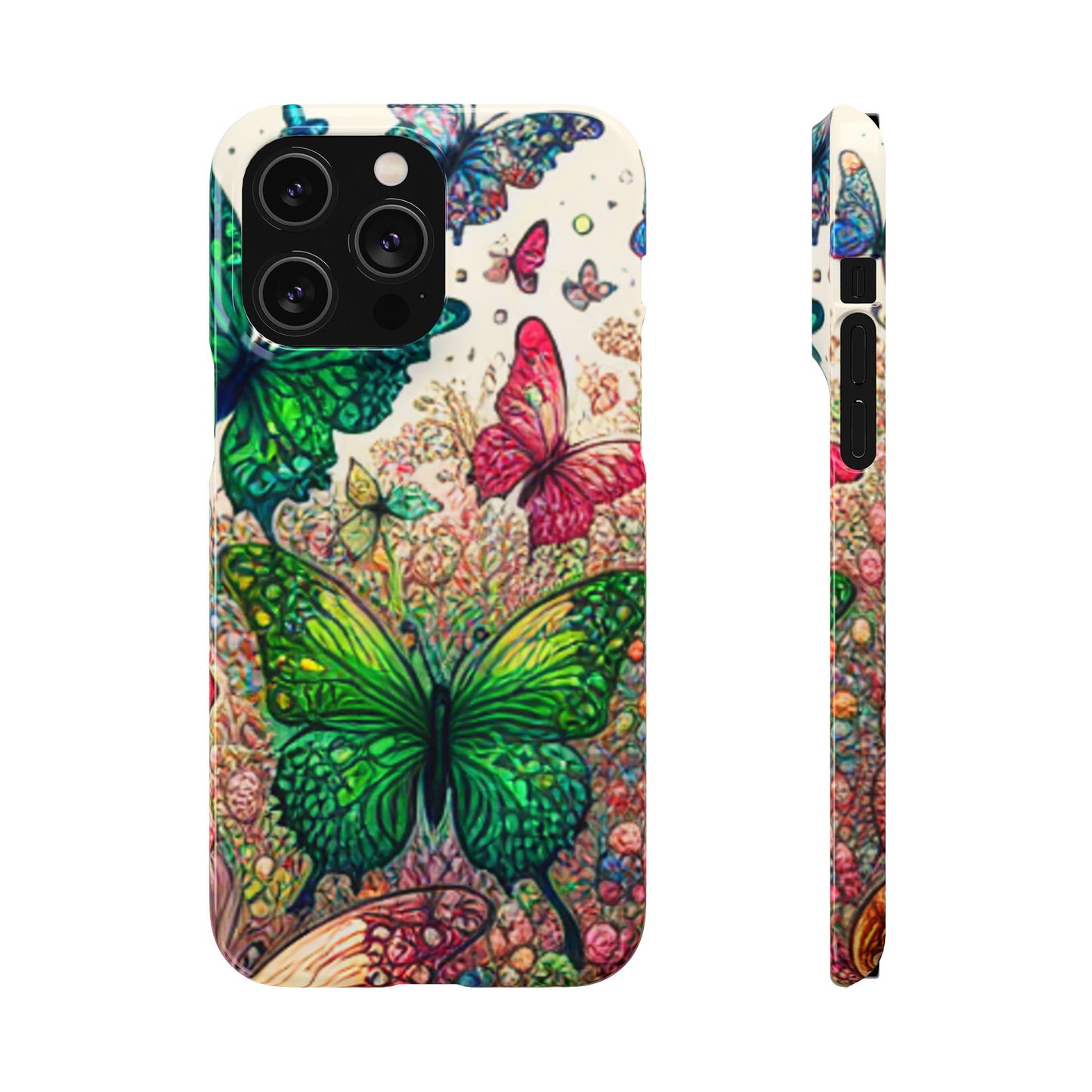 Colorful Butterfly Snap Cases, Over 50 types of Phone Covers, Floral Design, Spring Decor, Eco-Friendly Gift