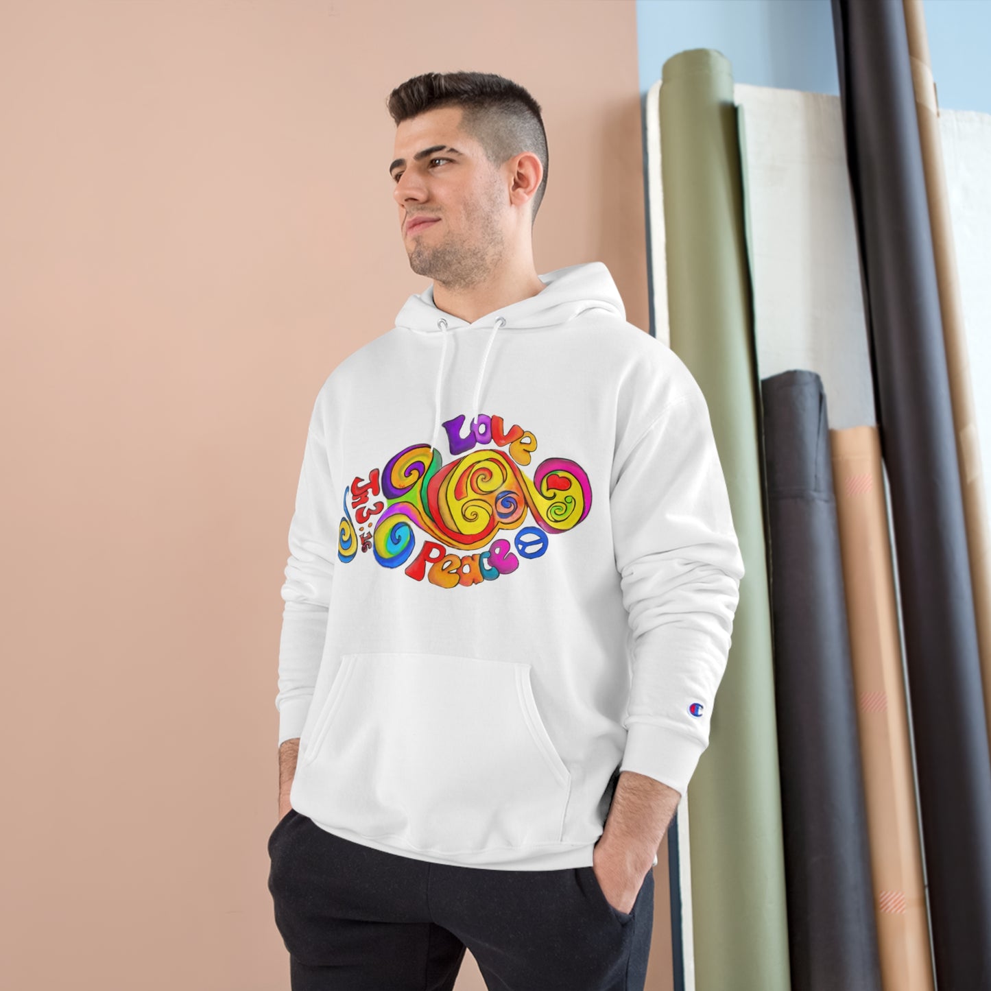 Groovy Love & Peace Champion Hoodie
