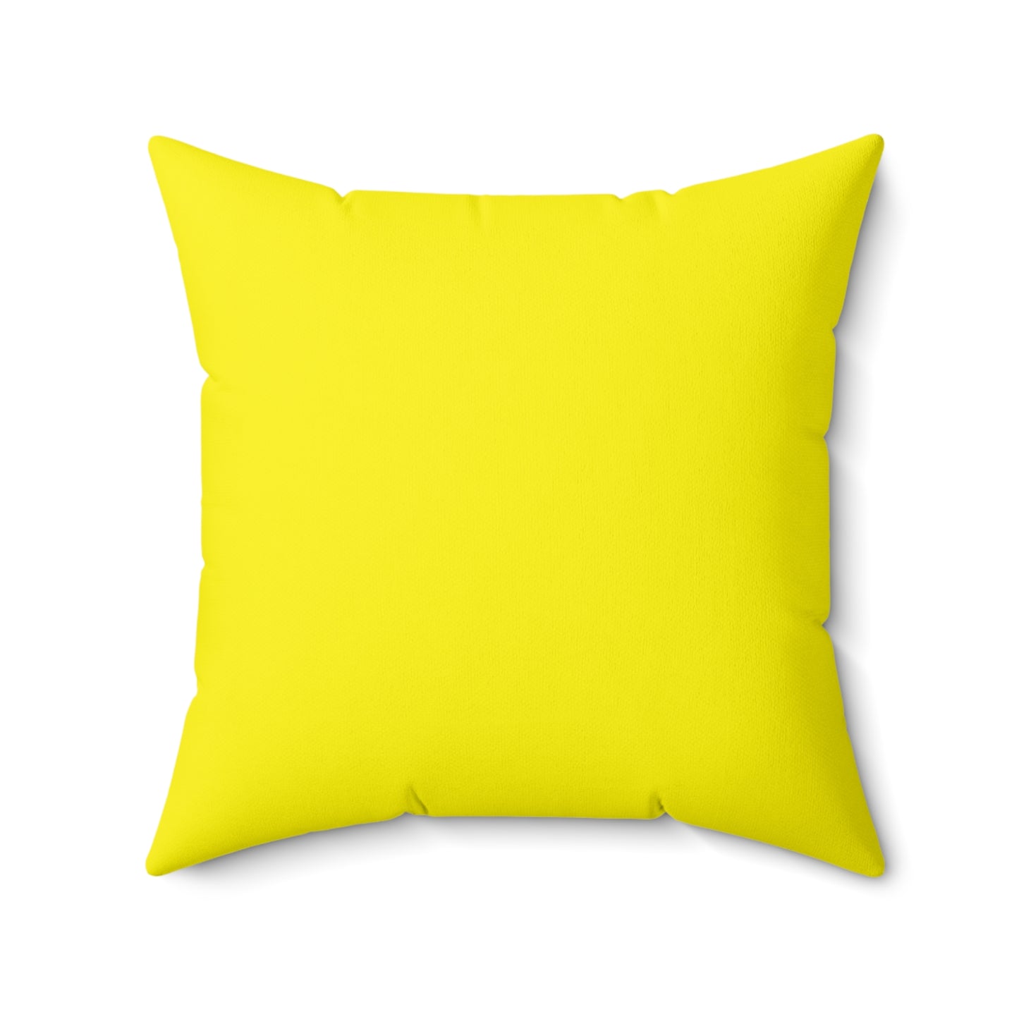 Humming Hallelujah Bright Yellow Polyester Square Pillow