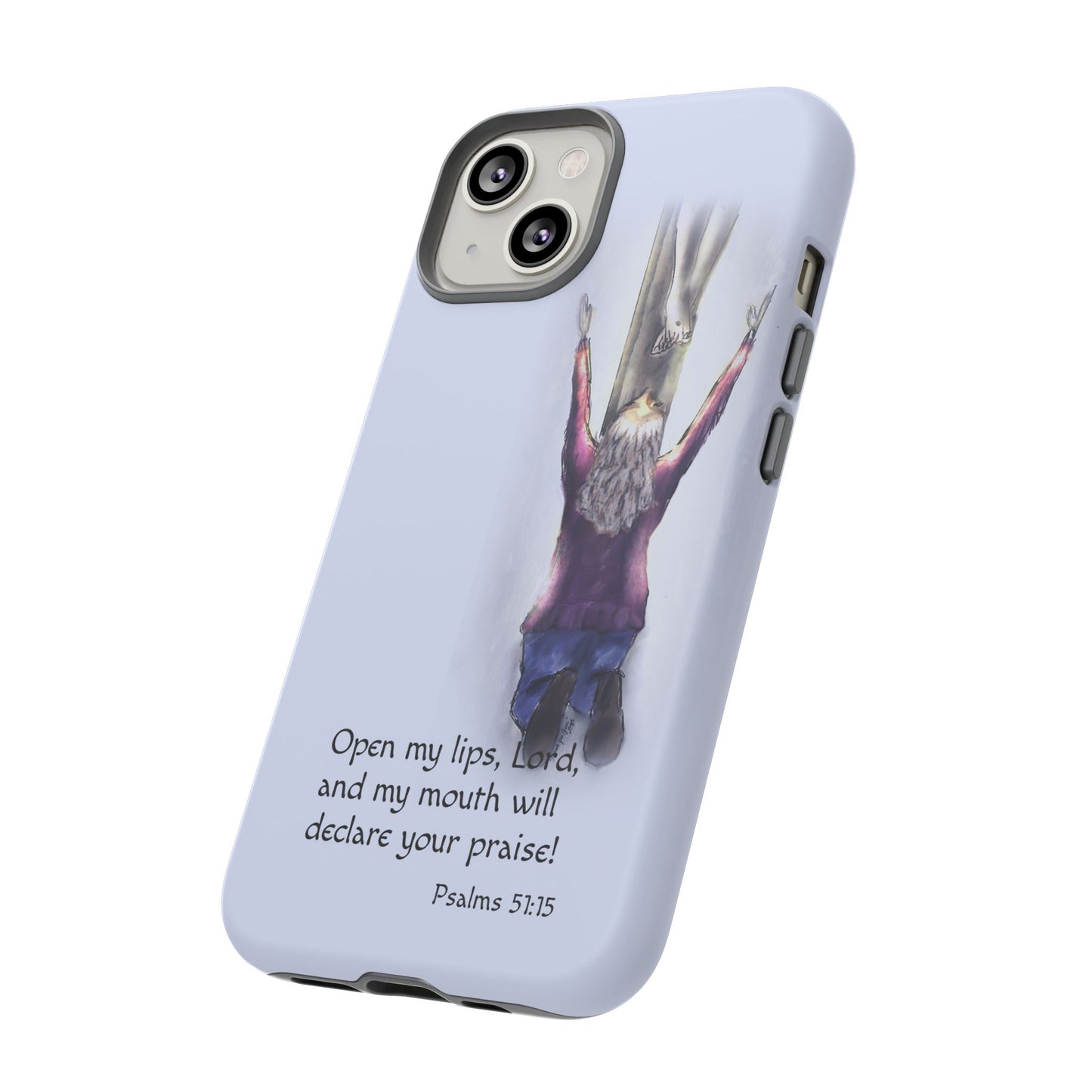 Only You, Jesus - Phone Case with Inspirational Design - Open My Lips, Lord, Christian Gift for Young Adults, Thoughtful Christian Decor, Scripture Phone Case