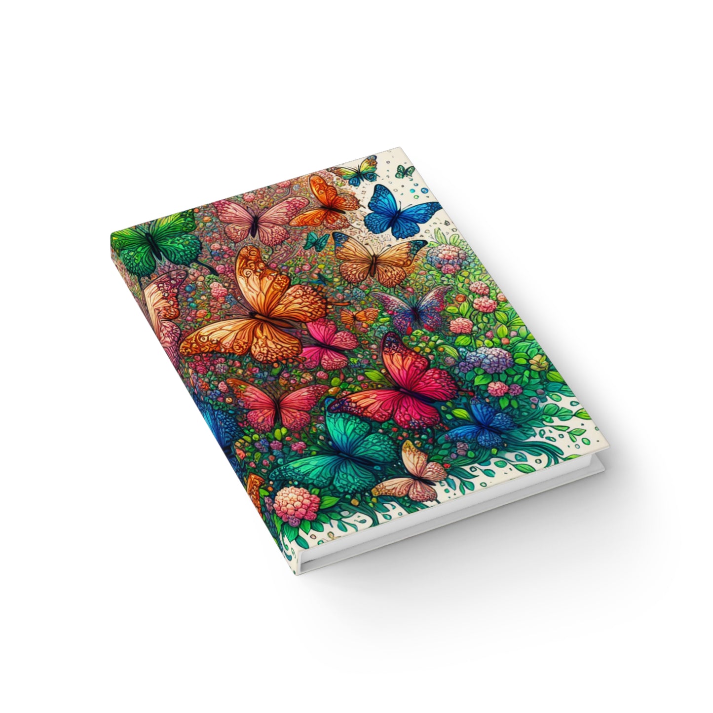 Colorful Butterfly Journal - Ruled Line, Colorful Notepad, Gift for Nature Lovers, Pastel Planner, Personal Diary, Butterfly Decor