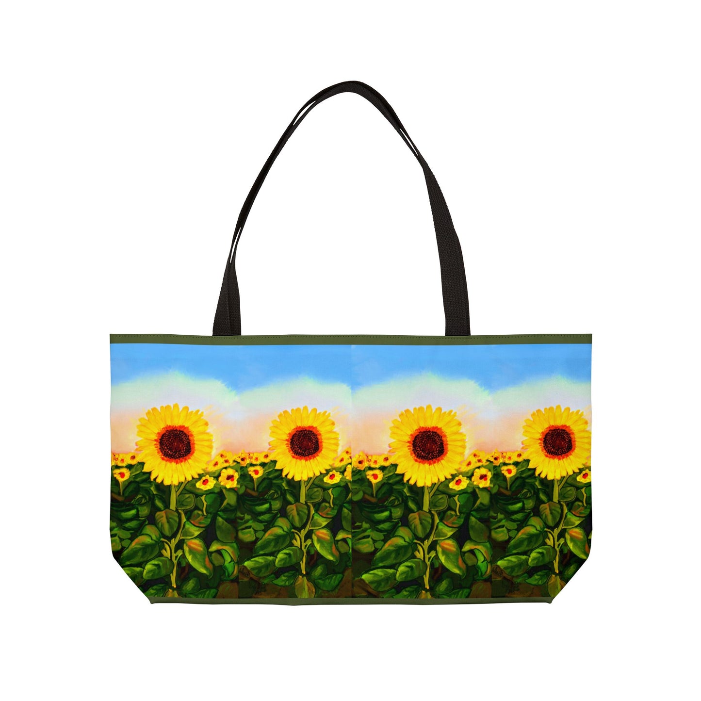 Sunflower Weekender Tote Bag - Perfect for Travel & Summer Outings