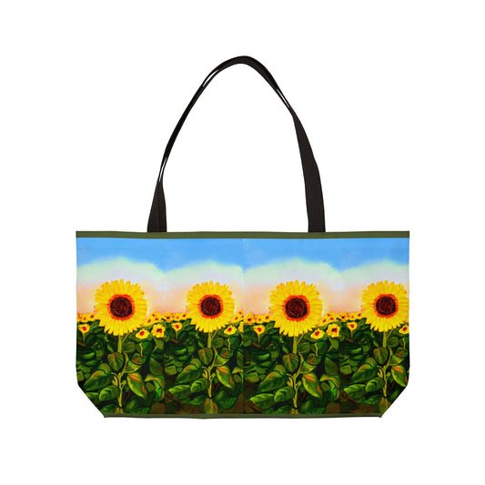 Sunflower Weekender Tote Bag - Perfect for Travel & Summer Outings