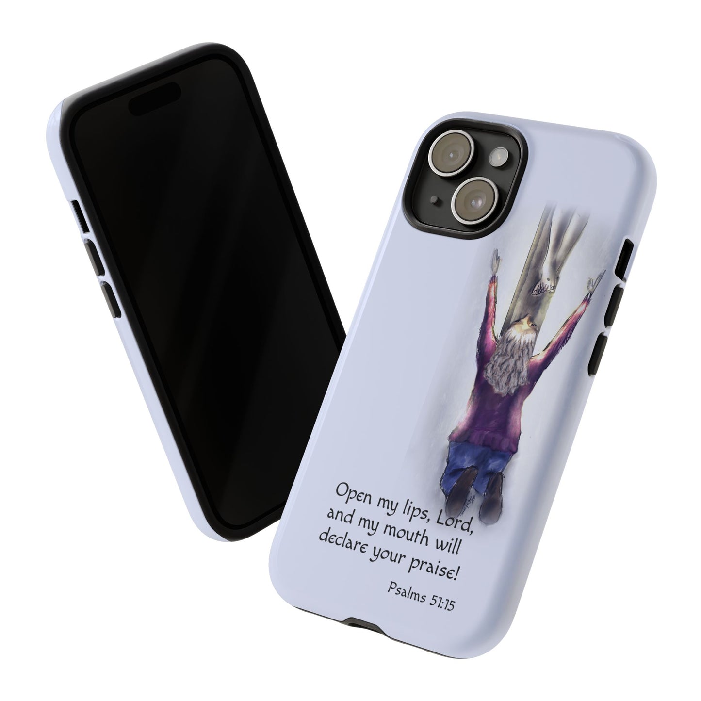 Only You, Jesus - Phone Case with Inspirational Design - Open My Lips, Lord, Christian Gift for Young Adults, Thoughtful Christian Decor, Scripture Phone Case