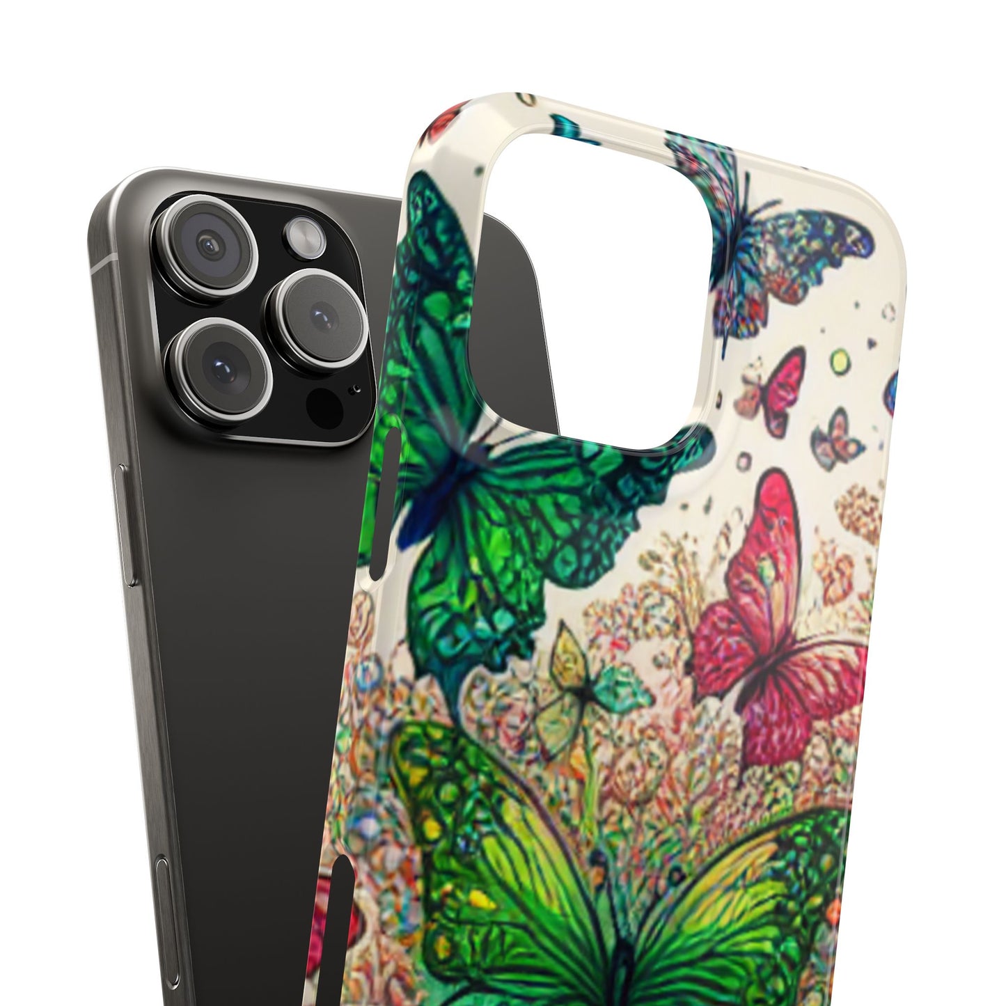Colorful Butterfly Snap Cases, Over 50 types of Phone Covers, Floral Design, Spring Decor, Eco-Friendly Gift