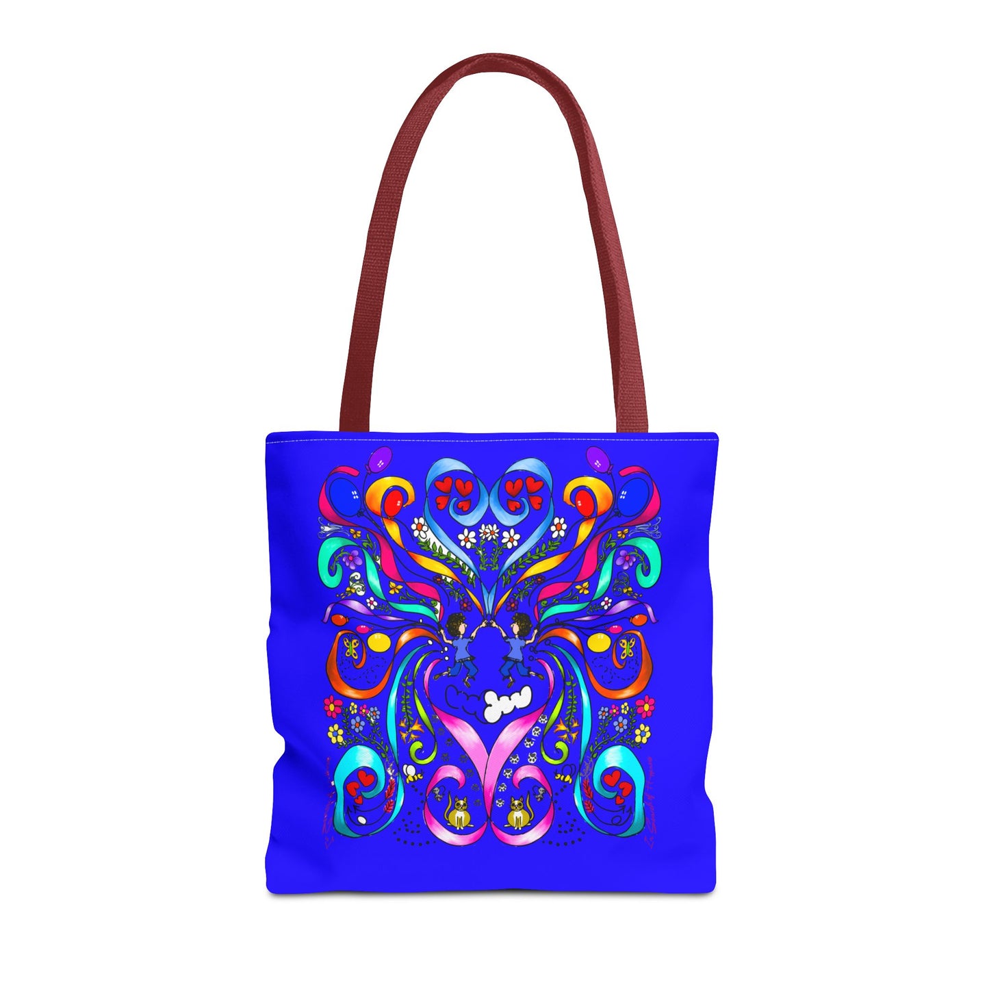 Vibrant Floral Tote Bag, Colorful Shopping Bag, Reusable Grocery Tote, Art Print Carry-All, Eco-Friendly Gift Bag
