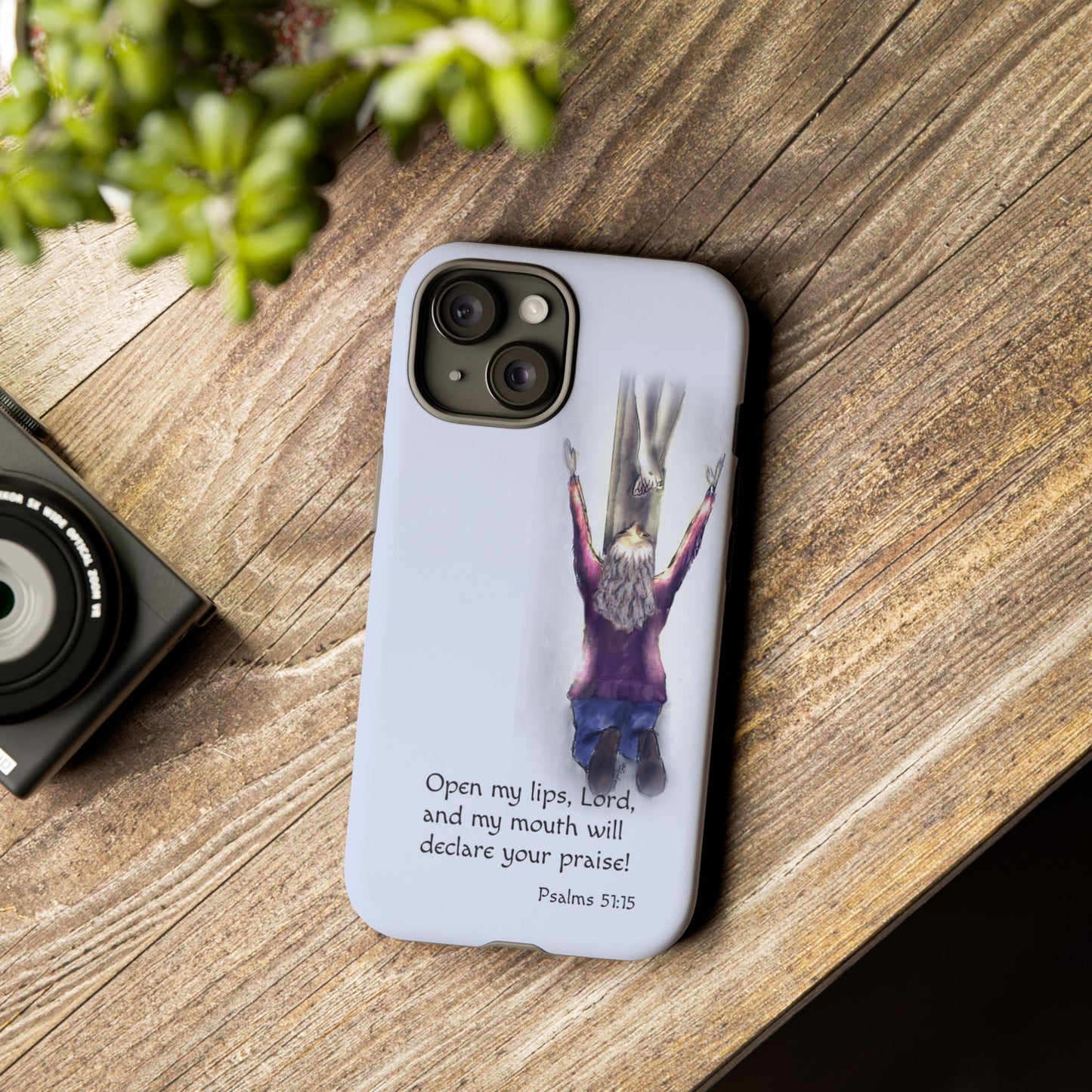 Only You, Jesus - Phone Case with Inspirational Design - Open My Lips, Lord, Christian Gift for Young Adults, Thoughtful Christian Decor, Scripture Phone Case