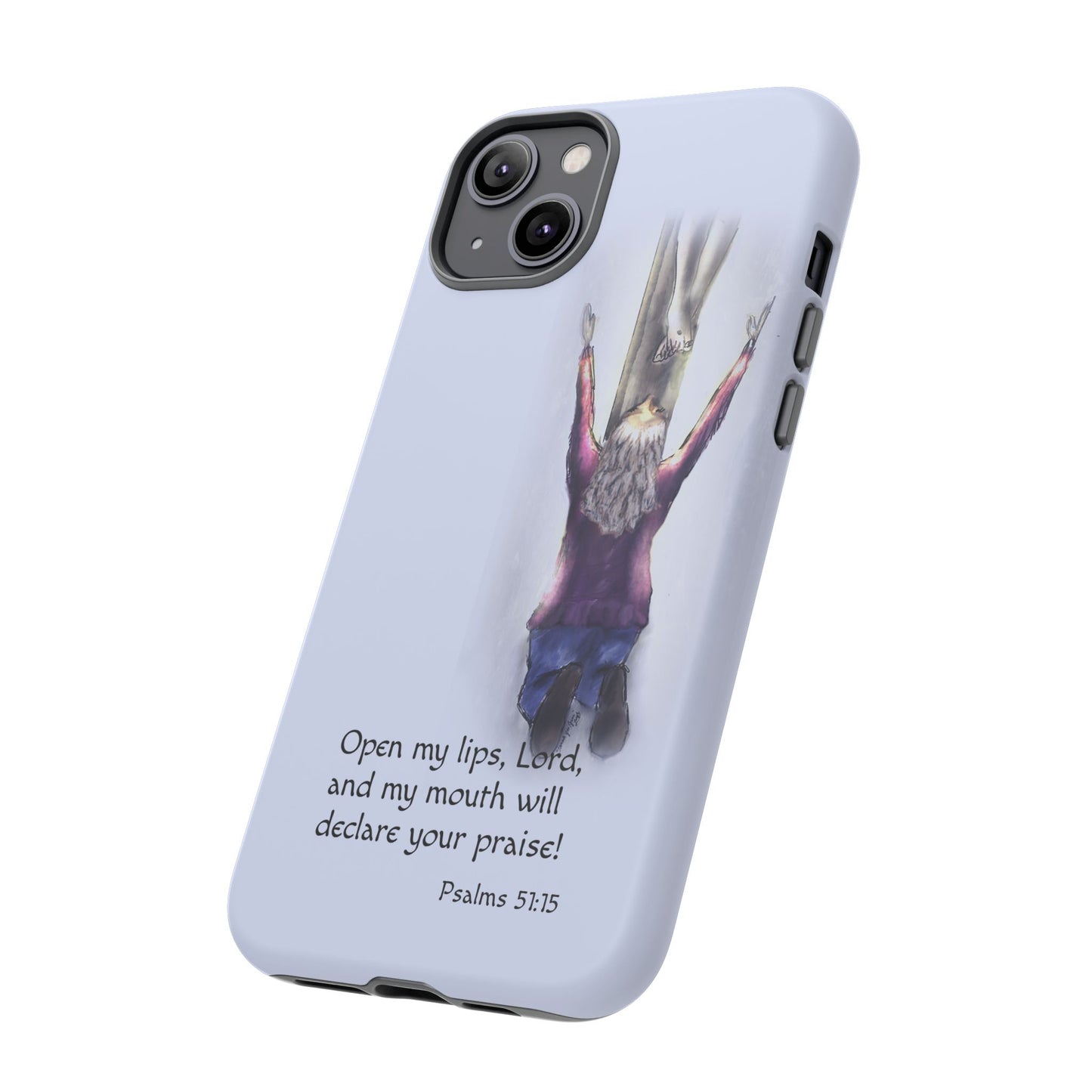 Only You, Jesus - Phone Case with Inspirational Design - Open My Lips, Lord, Christian Gift for Young Adults, Thoughtful Christian Decor, Scripture Phone Case