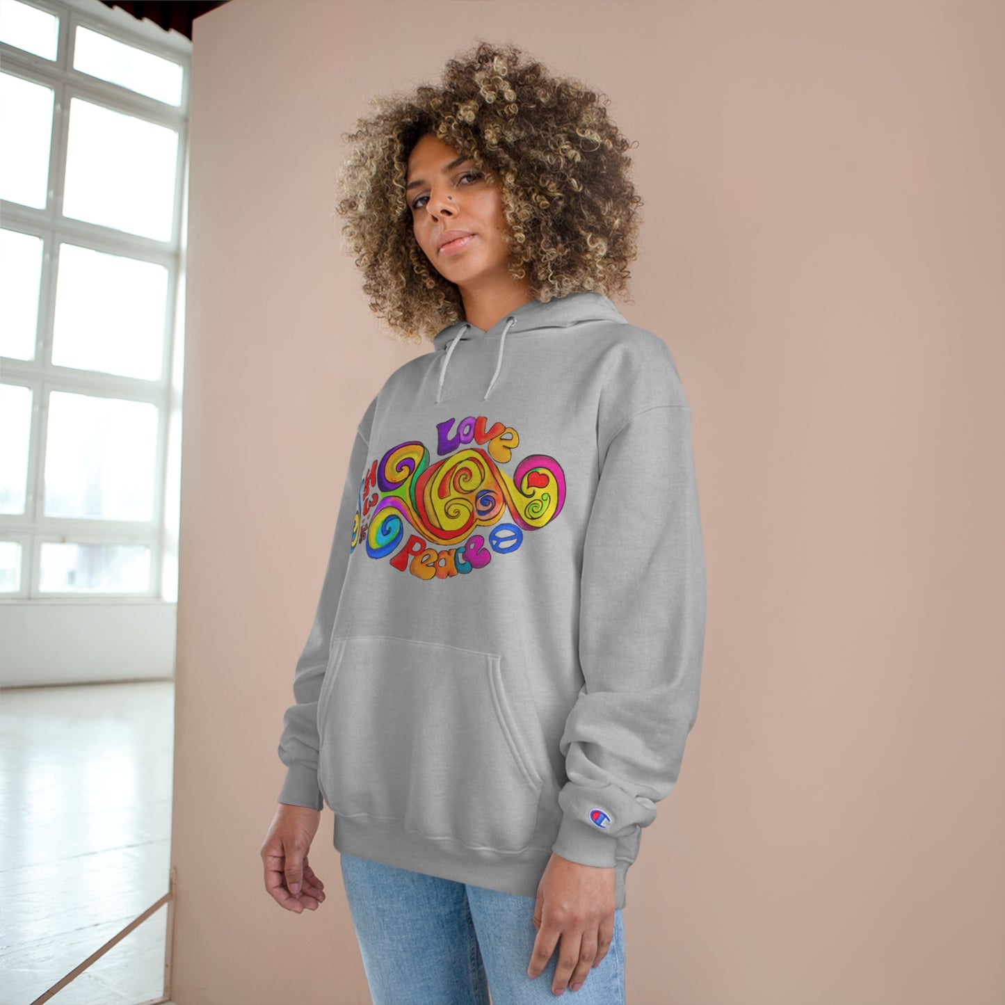 Groovy Love & Peace Champion Hoodie