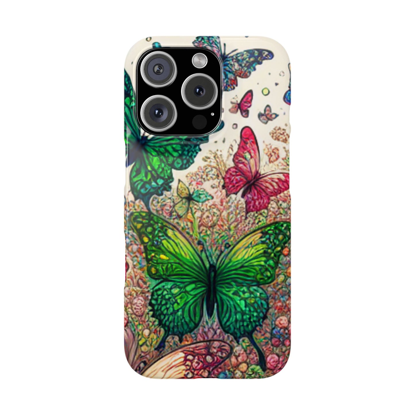 Colorful Butterfly Snap Cases, Over 50 types of Phone Covers, Floral Design, Spring Decor, Eco-Friendly Gift