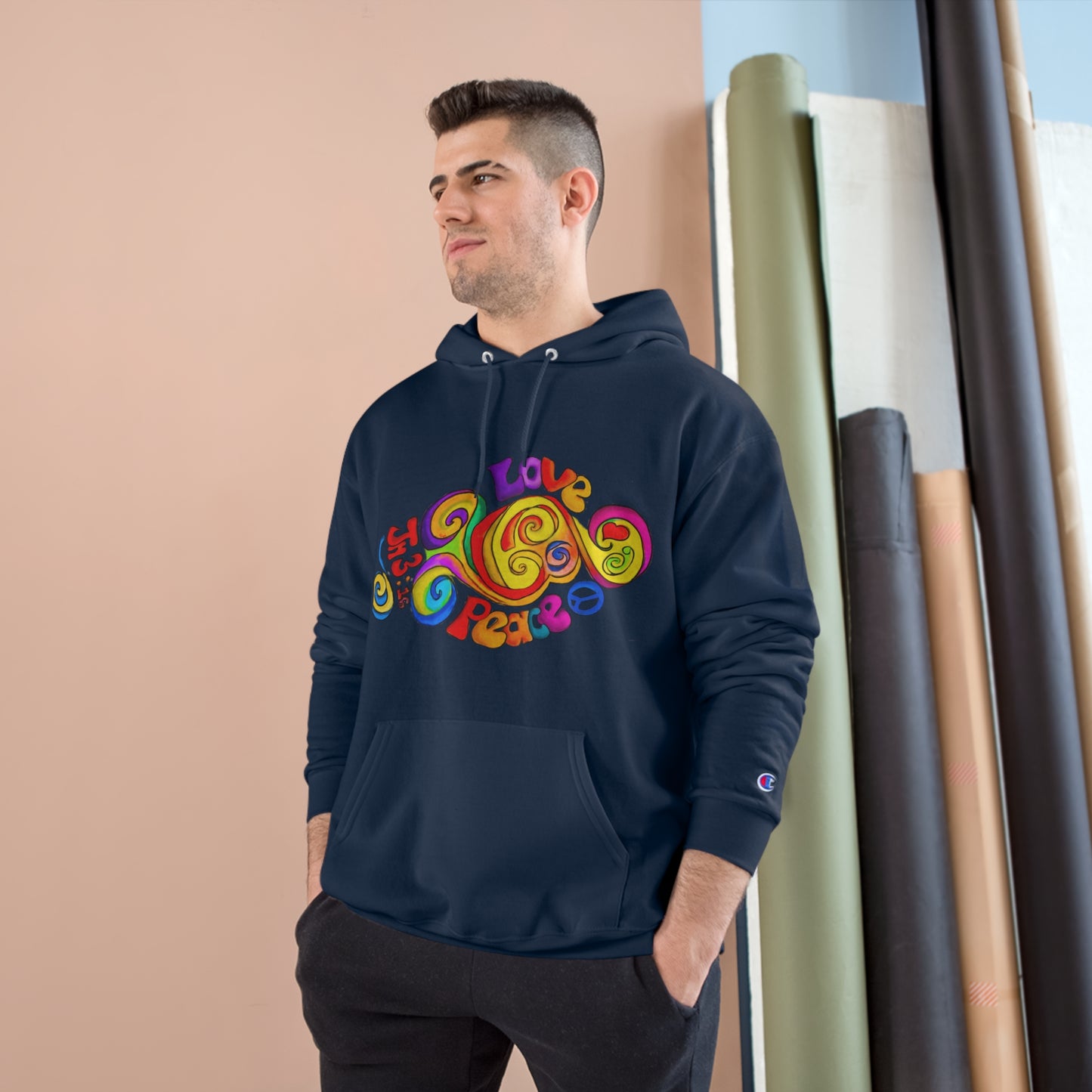 Groovy Love & Peace Champion Hoodie