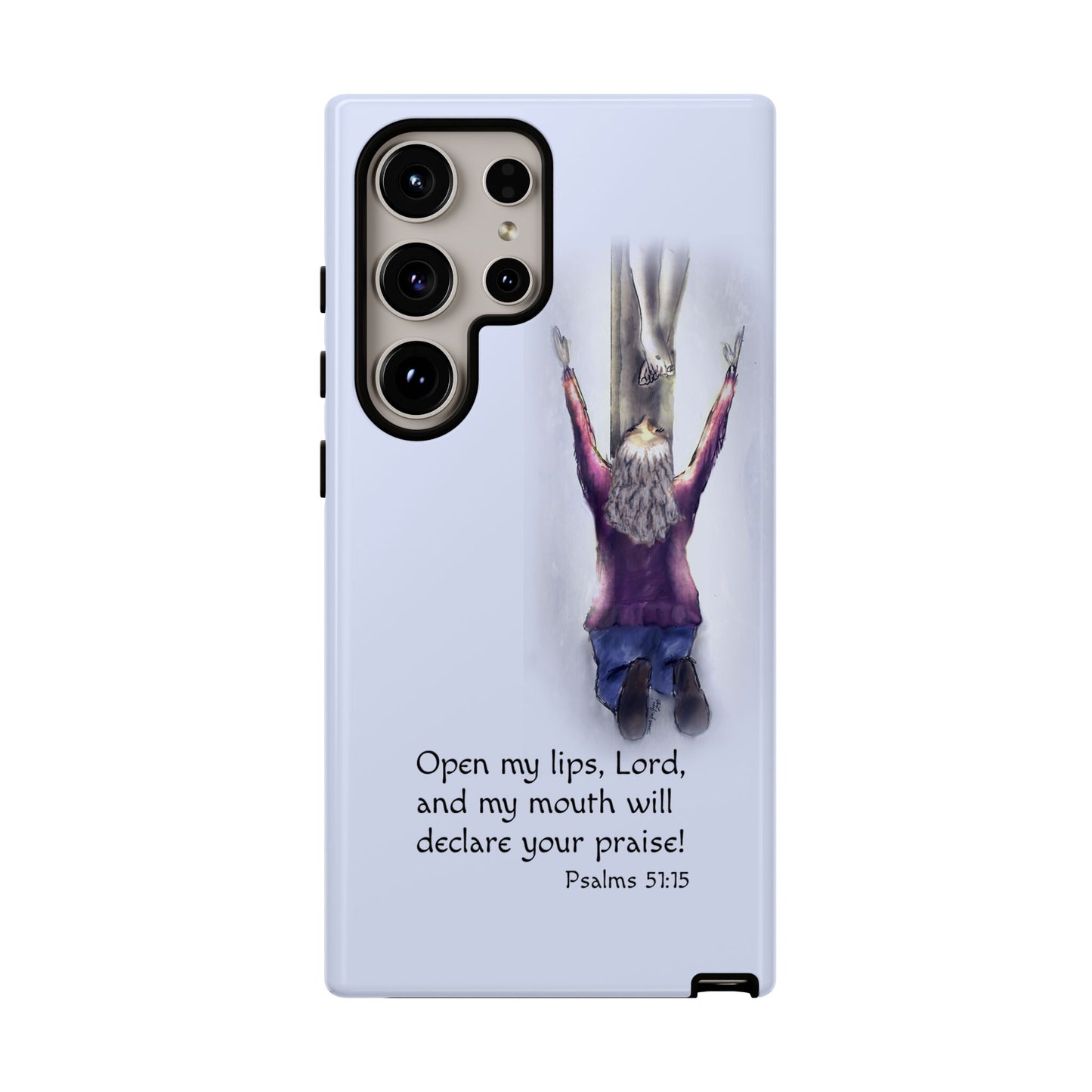 Only You, Jesus - Phone Case with Inspirational Design - Open My Lips, Lord, Christian Gift for Young Adults, Thoughtful Christian Decor, Scripture Phone Case