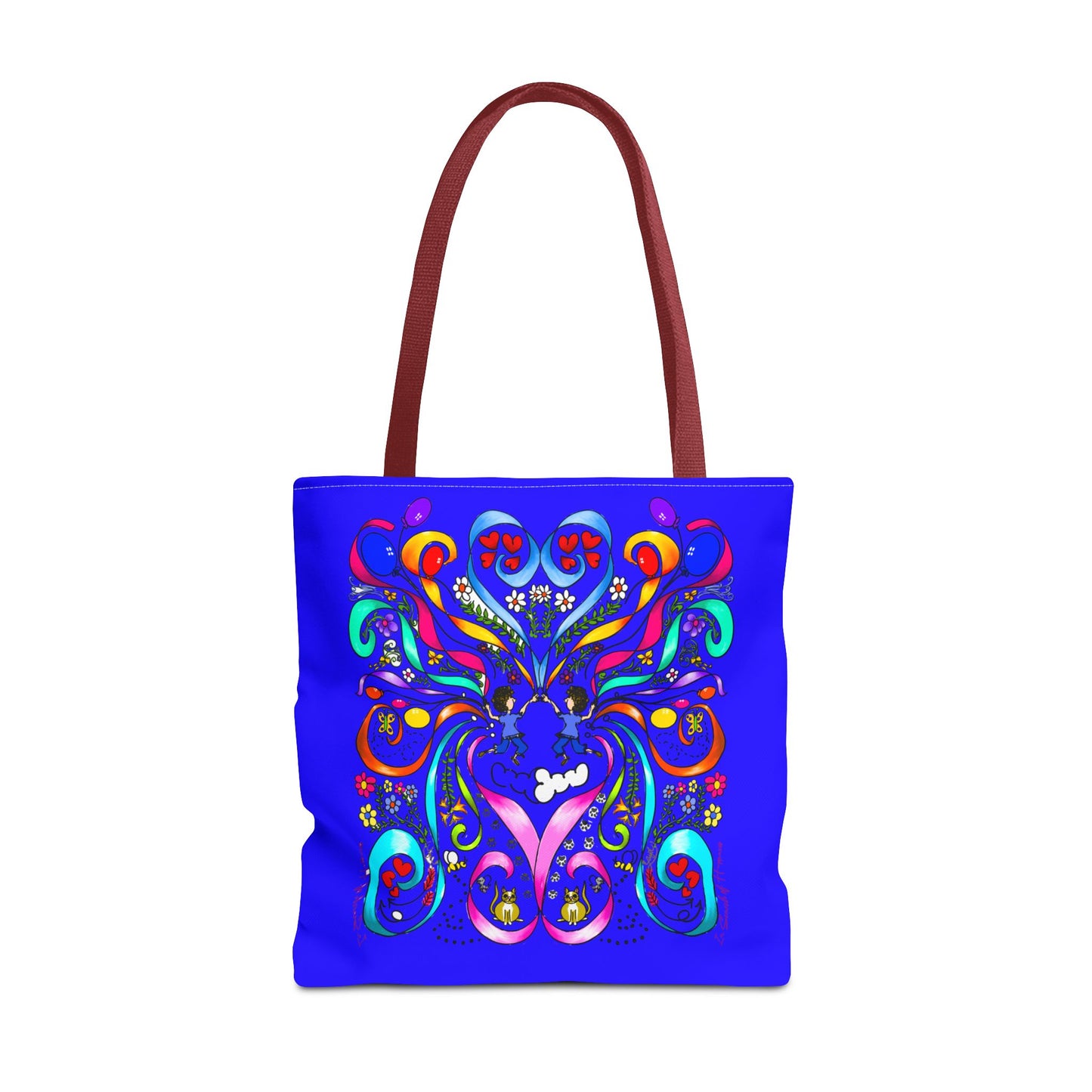 Vibrant Floral Tote Bag, Colorful Shopping Bag, Reusable Grocery Tote, Art Print Carry-All, Eco-Friendly Gift Bag