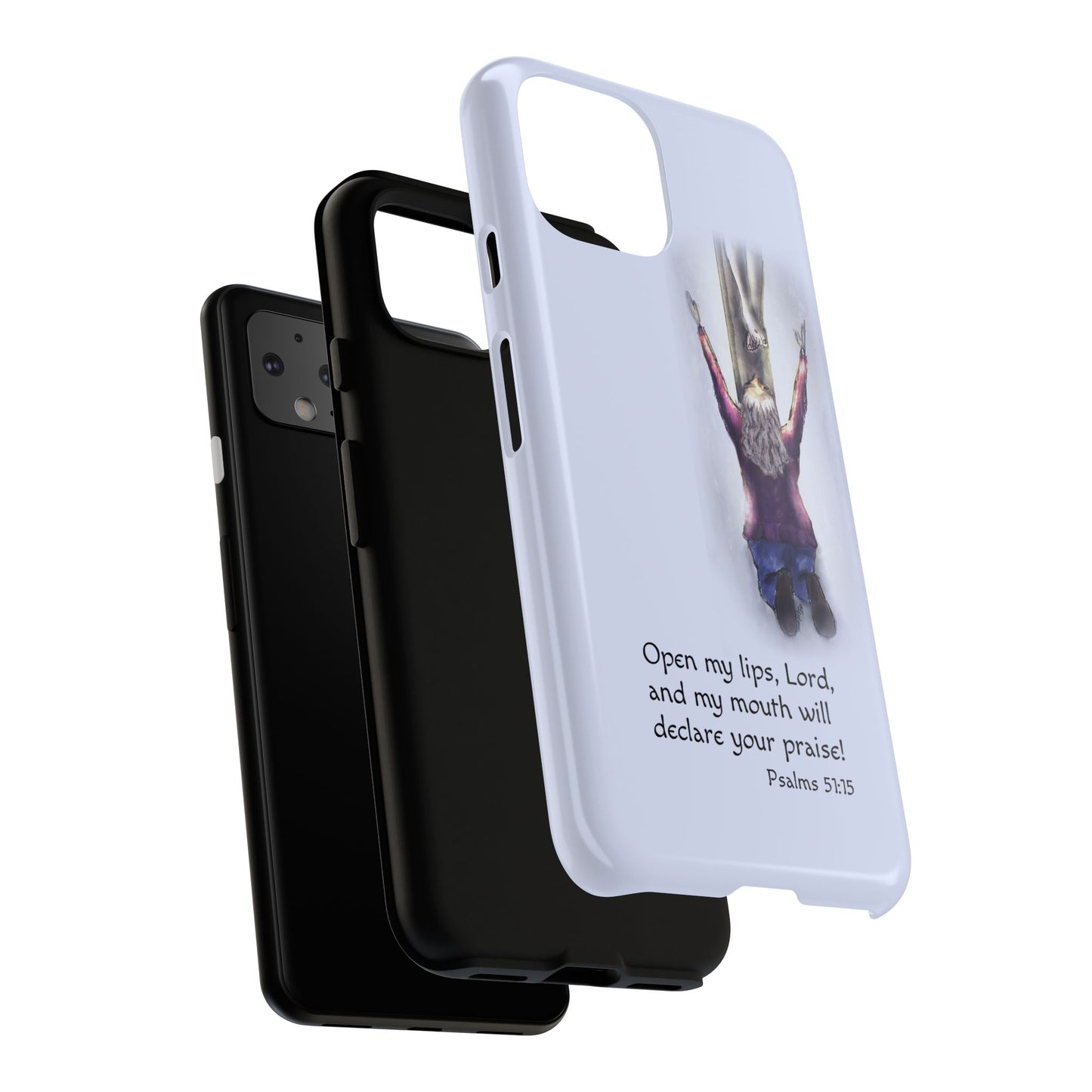 Only You, Jesus - Phone Case with Inspirational Design - Open My Lips, Lord, Christian Gift for Young Adults, Thoughtful Christian Decor, Scripture Phone Case