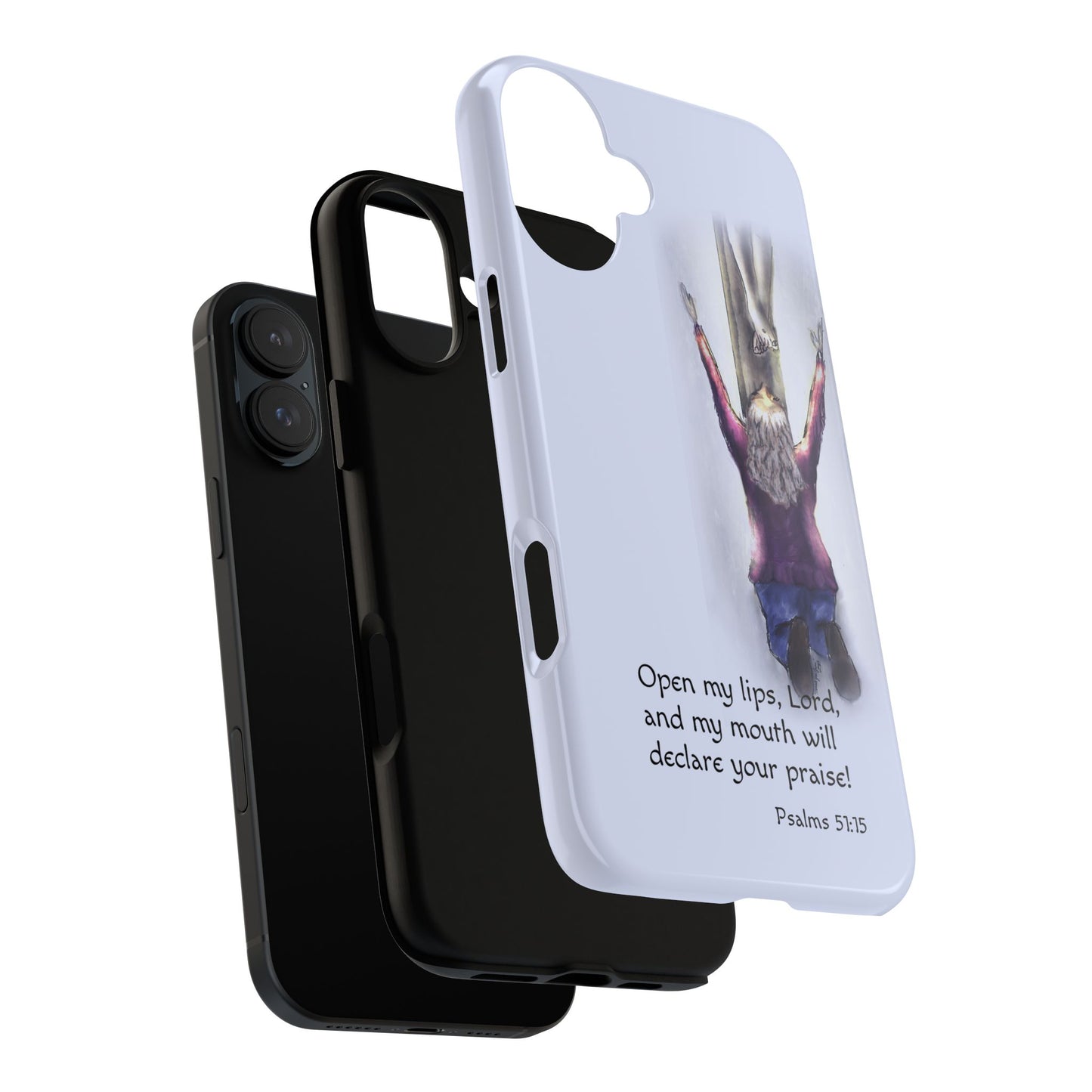 Only You, Jesus - Phone Case with Inspirational Design - Open My Lips, Lord, Christian Gift for Young Adults, Thoughtful Christian Decor, Scripture Phone Case